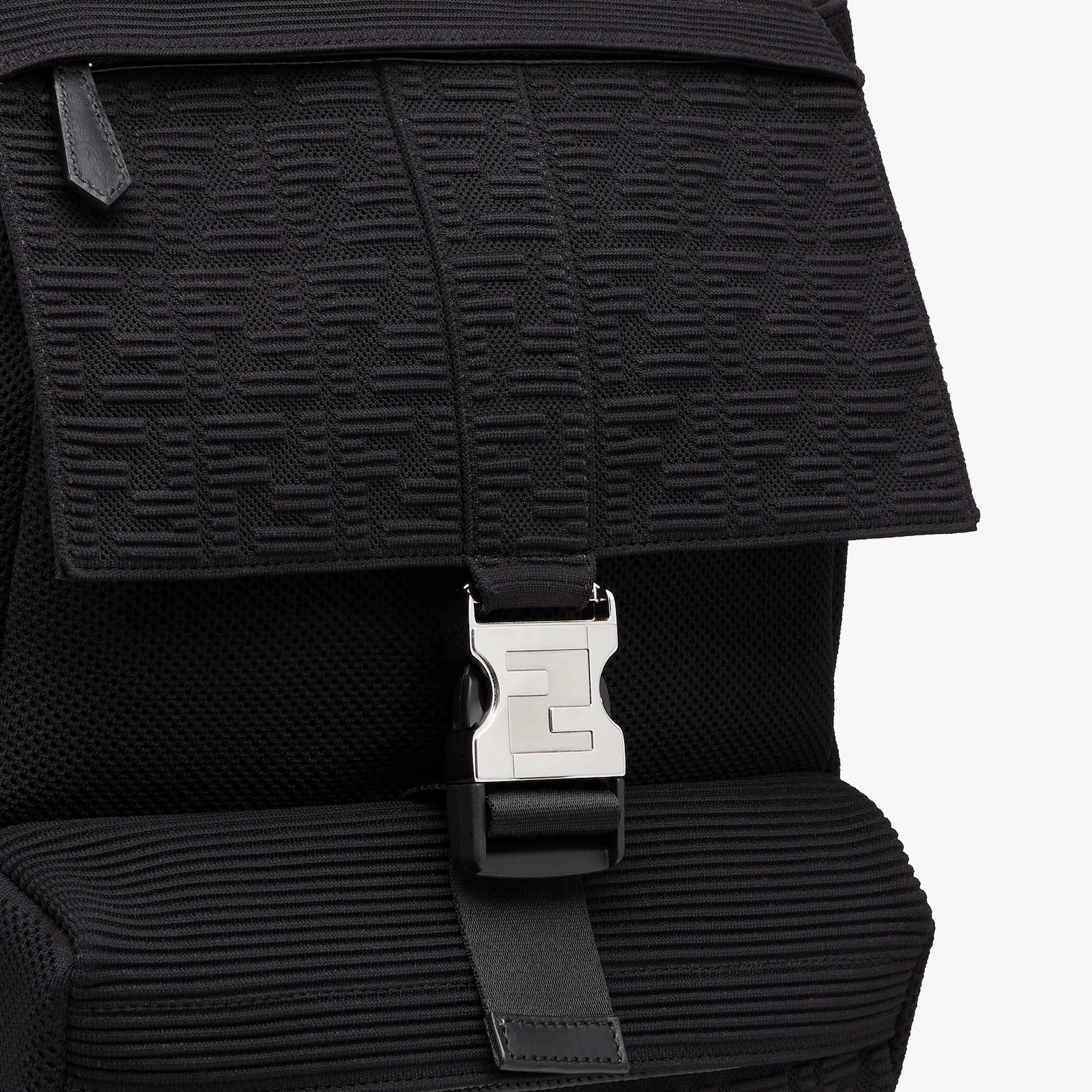 Black fabric backpack - 4