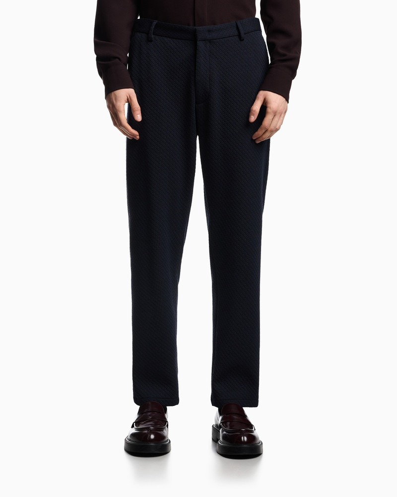 EMPORIO ARMANI JACQUARD DOUBLE JERSEY KNIT CHINOS outlook
