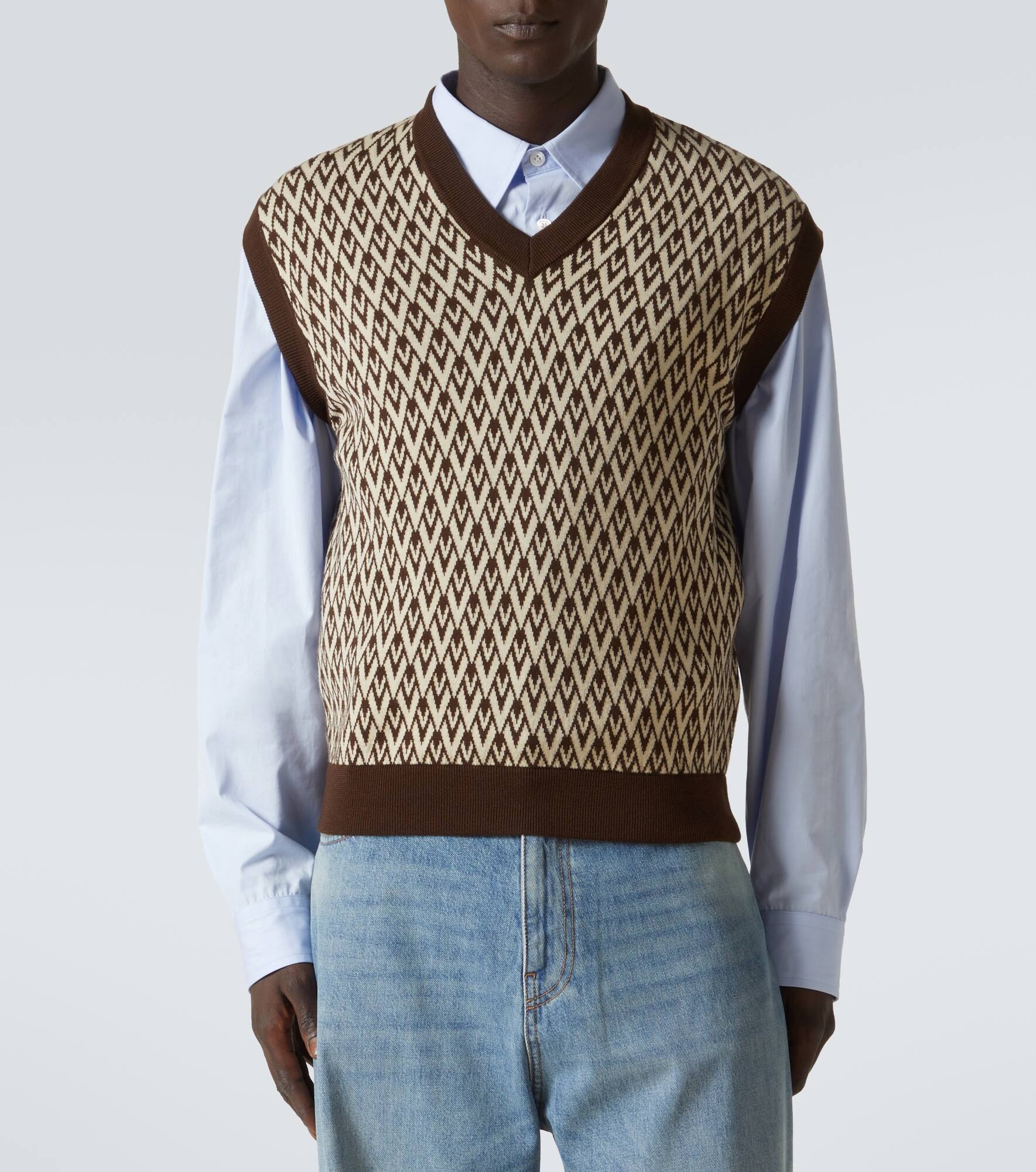 Toute La V virgin wool sweater vest - 3