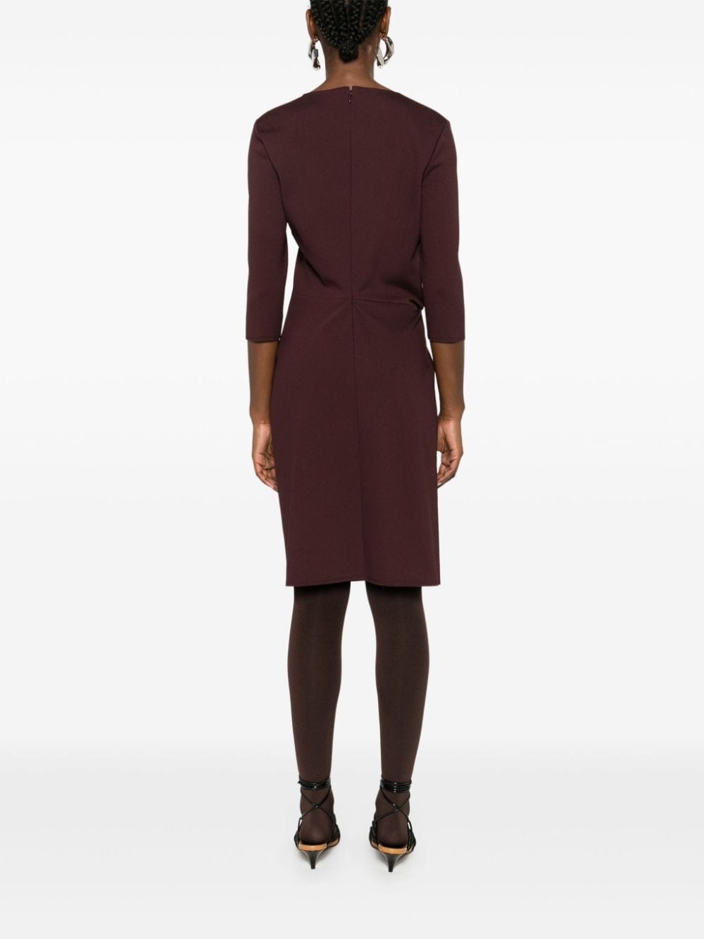 twist-detail midi dress - 4