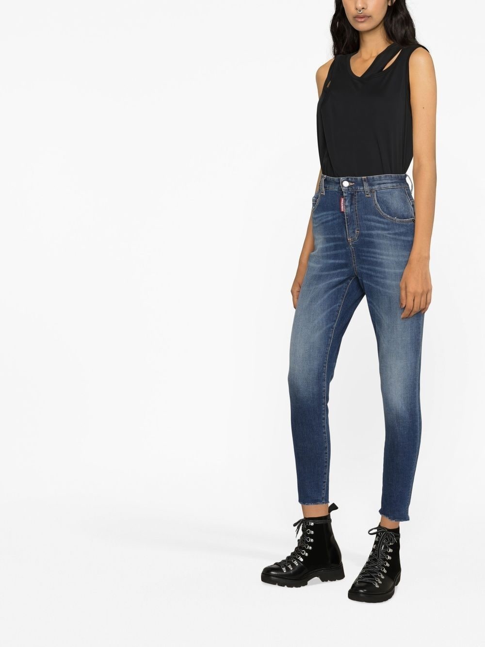 cropped skinny jeans - 4