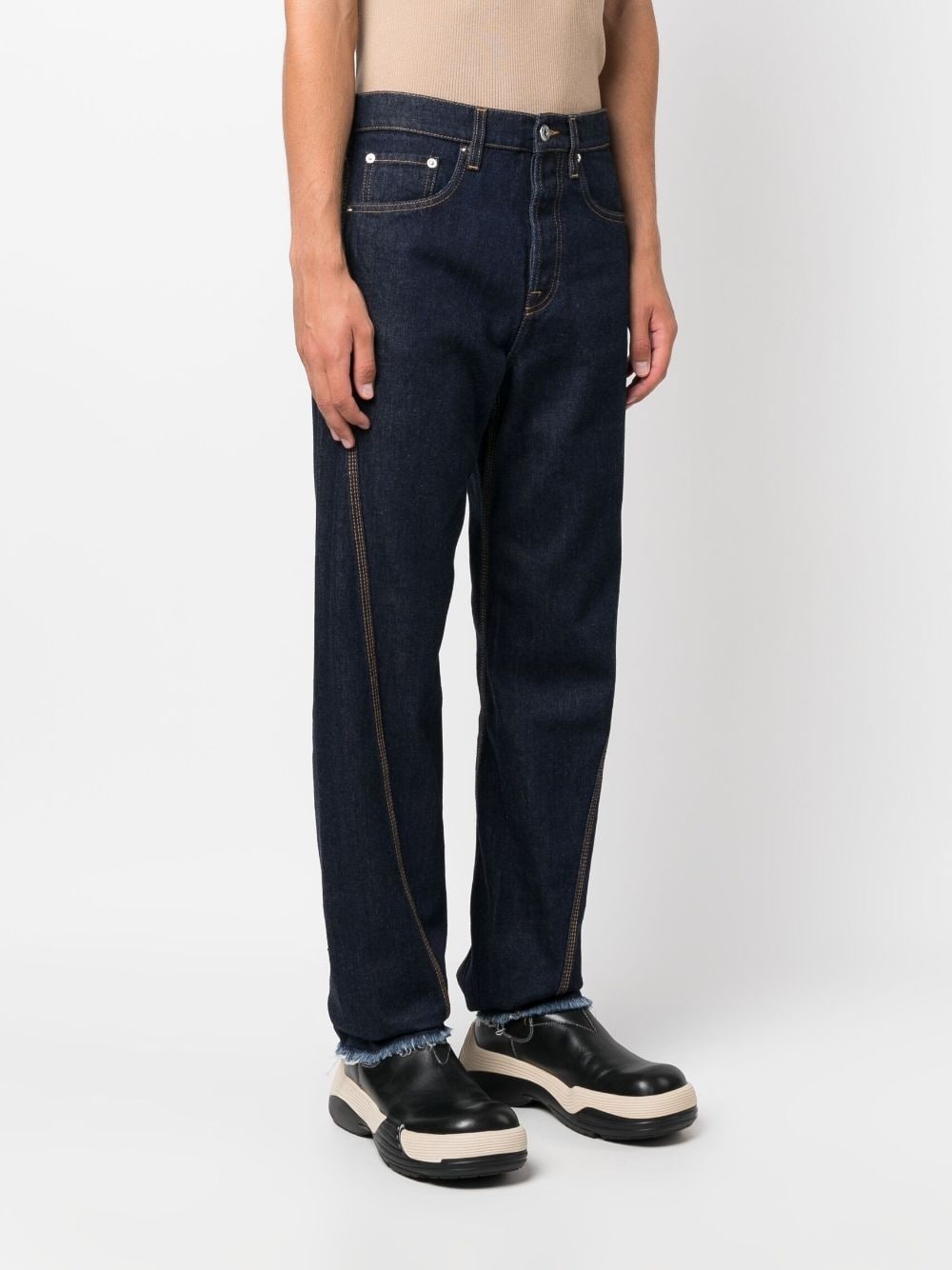 mid-rise straight-leg cotton jeans - 3