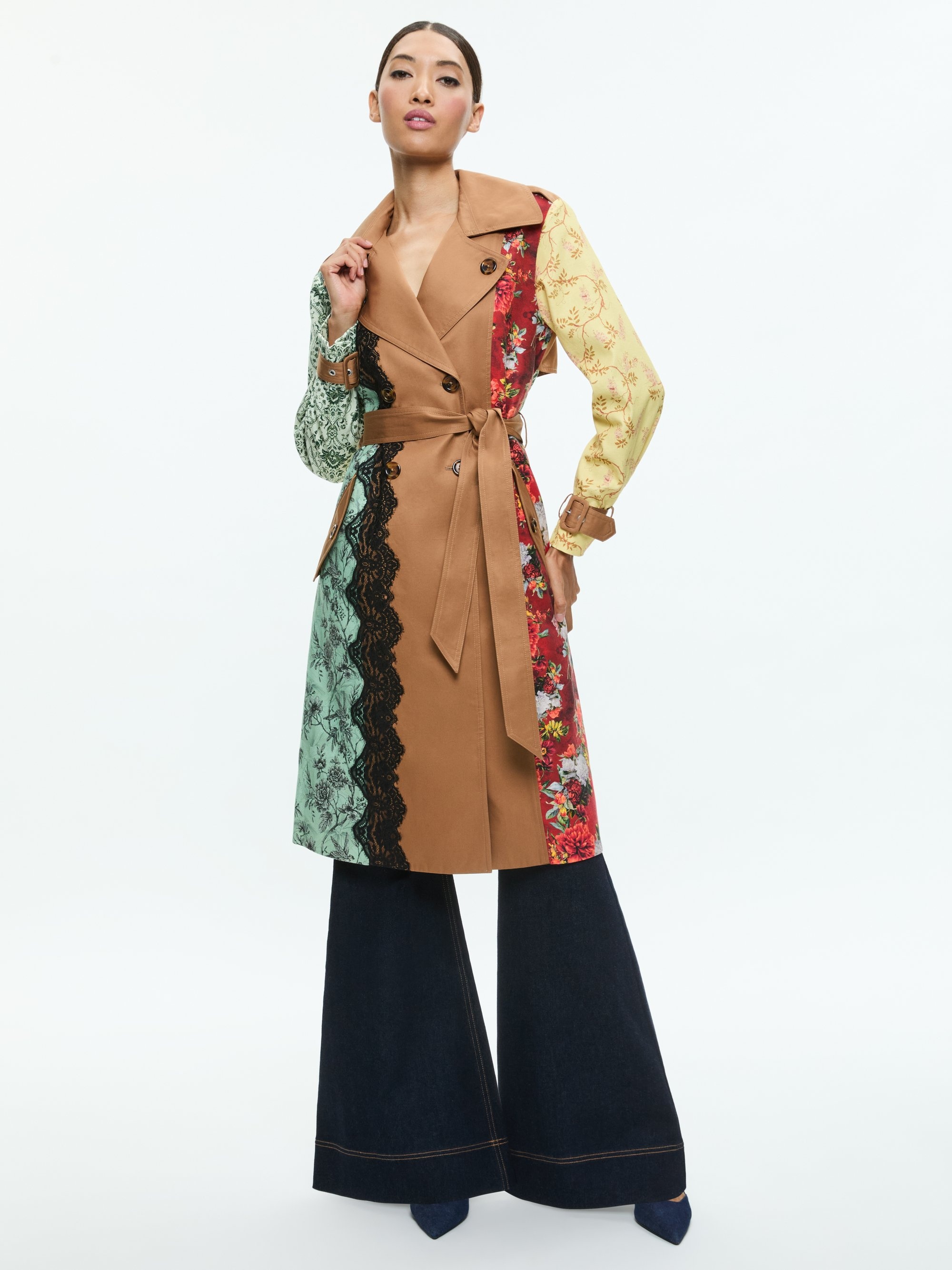 KEITH MIDI TRENCH WITH LACE DETAIL - 6