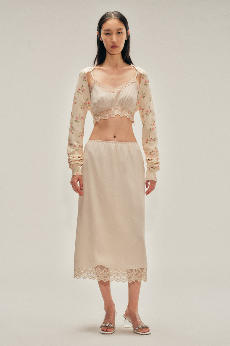 Tiny Flower Cutout Sleeve Jumper 1