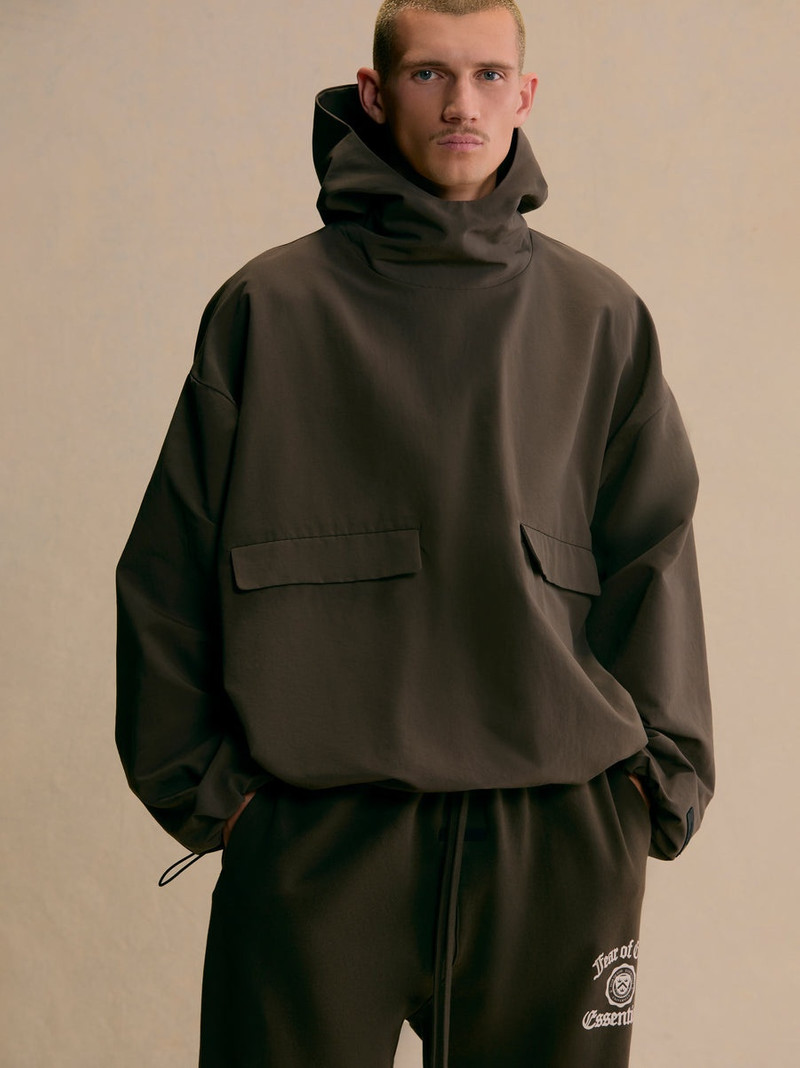 ESSENTIALS Military Nylon Hooded Anorak outlook