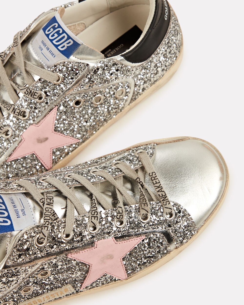 Superstar Glitter Low-Top Leather Sneaker - 4