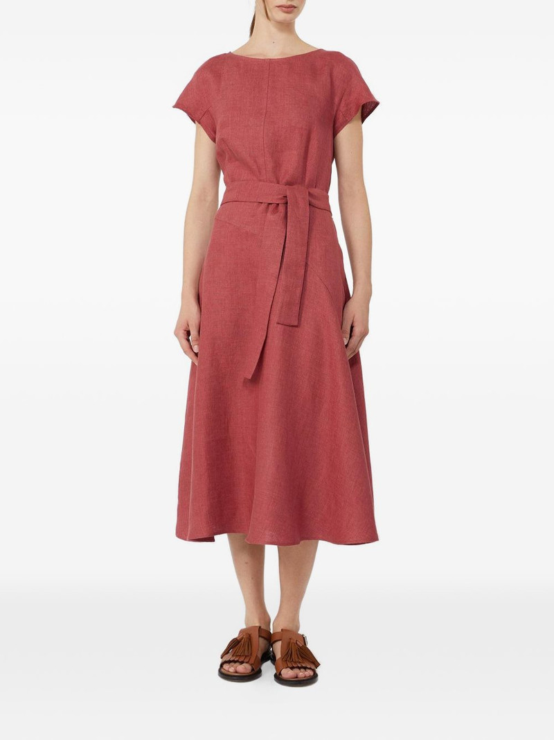 Max Mara belted linen midi dress outlook