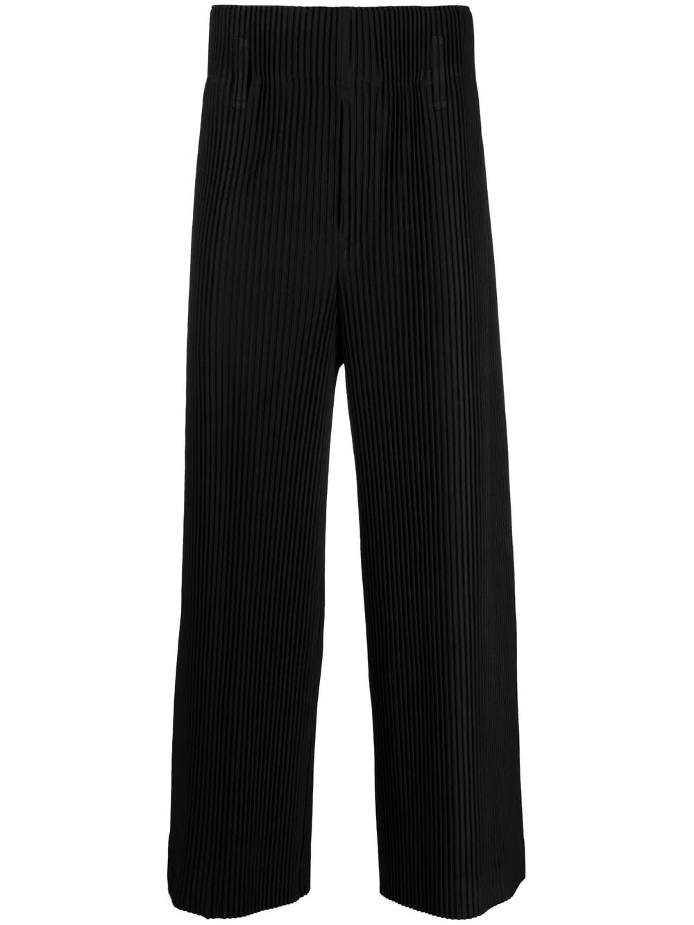 plissé wide leg trousers - 1