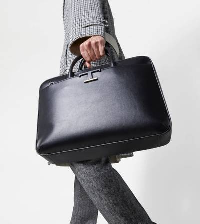 Tod's TIMELESS BRIEFCASE IN LEATHER MEDIUM - BLACK outlook