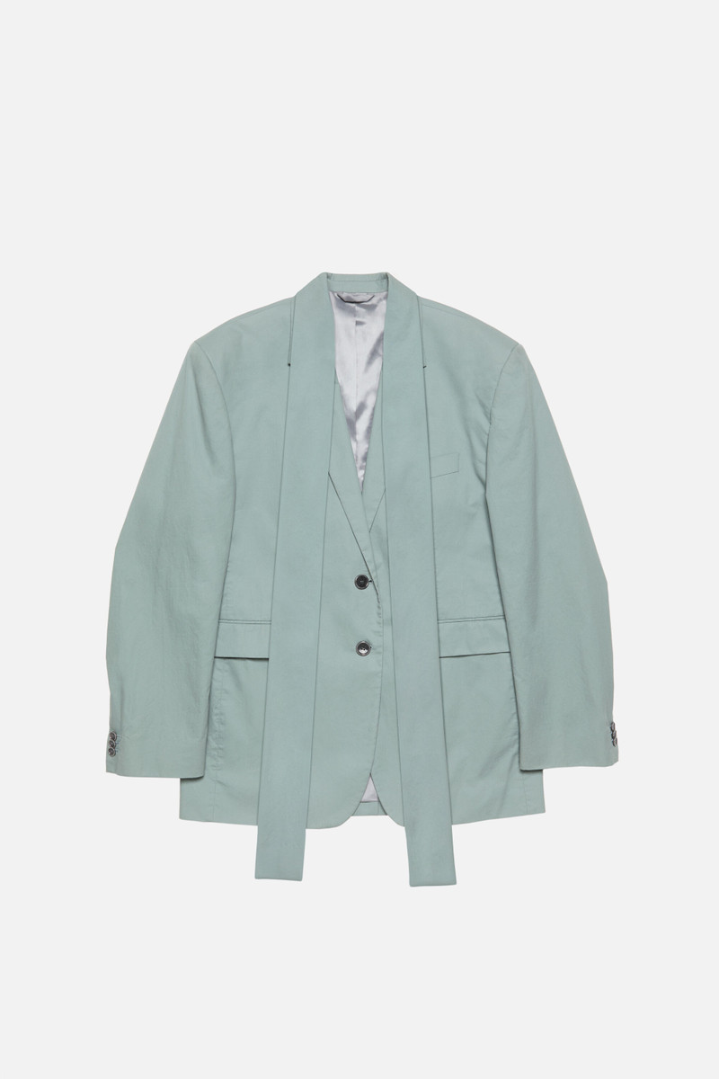 Suit jacket with scarf - Eucalyptus green 6