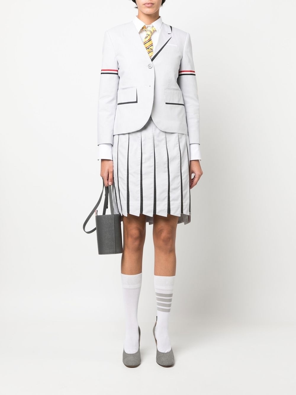 trompe l'oeil striped blazer - 2