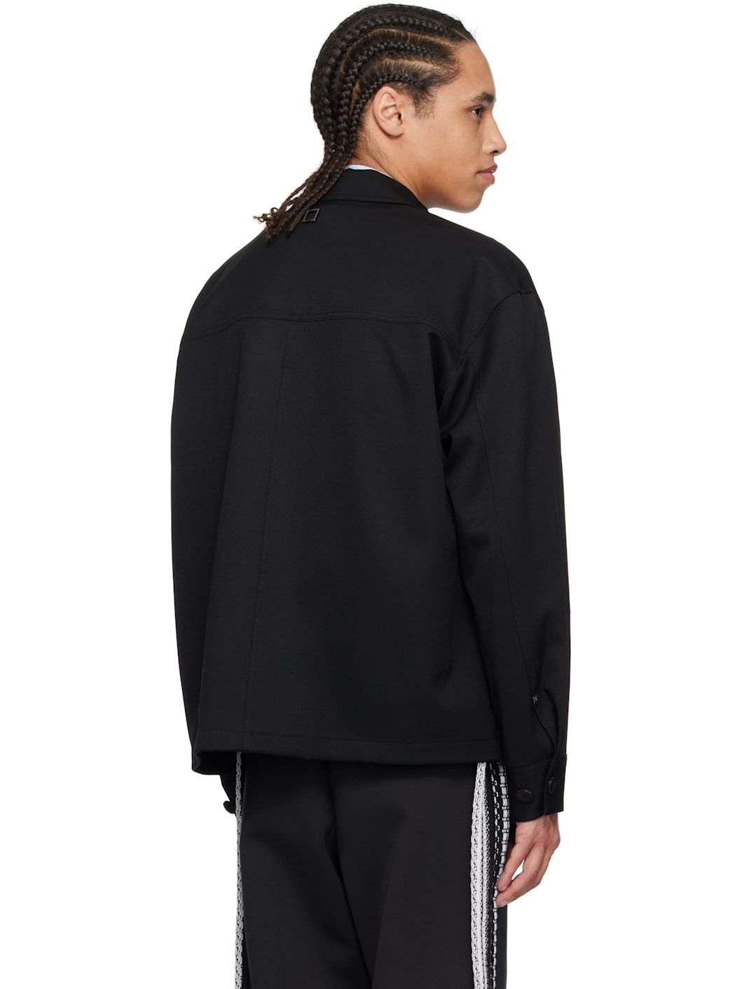 Black Pocket Detail Shirt - 3