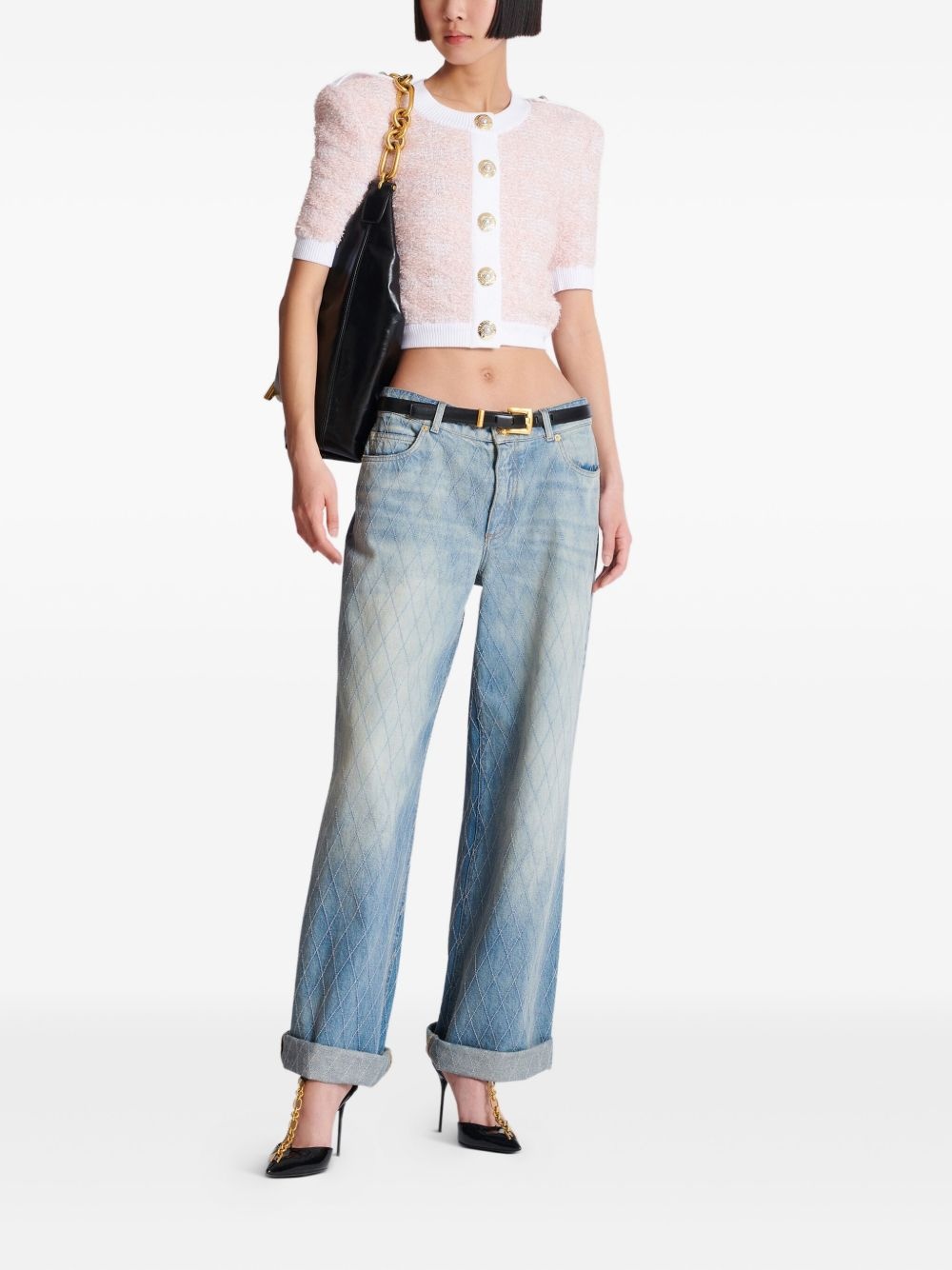 cropped cardigan - 2