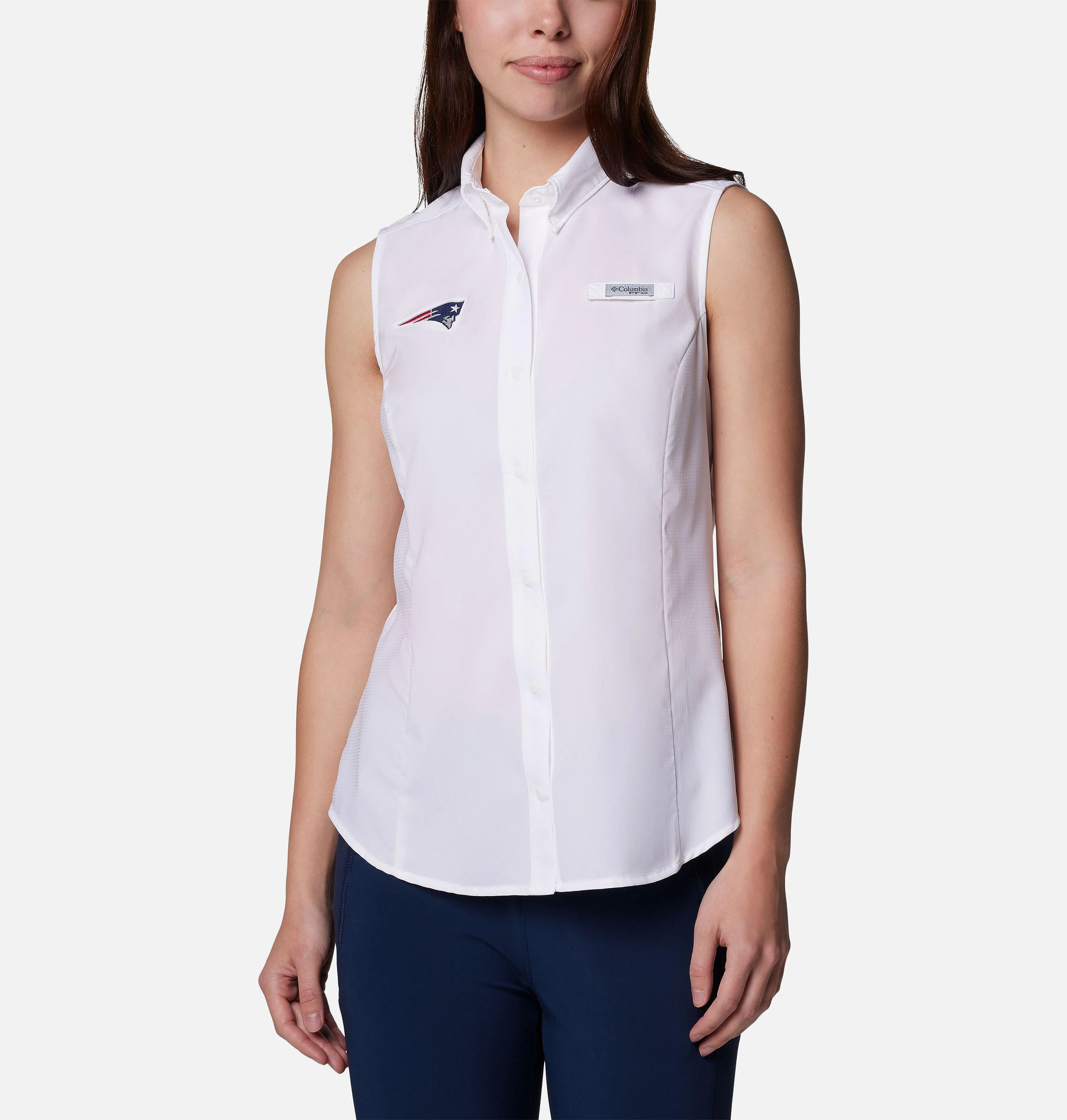 Women's PFG Tamiami Sleeveless Shirt - New England Patriots - 1