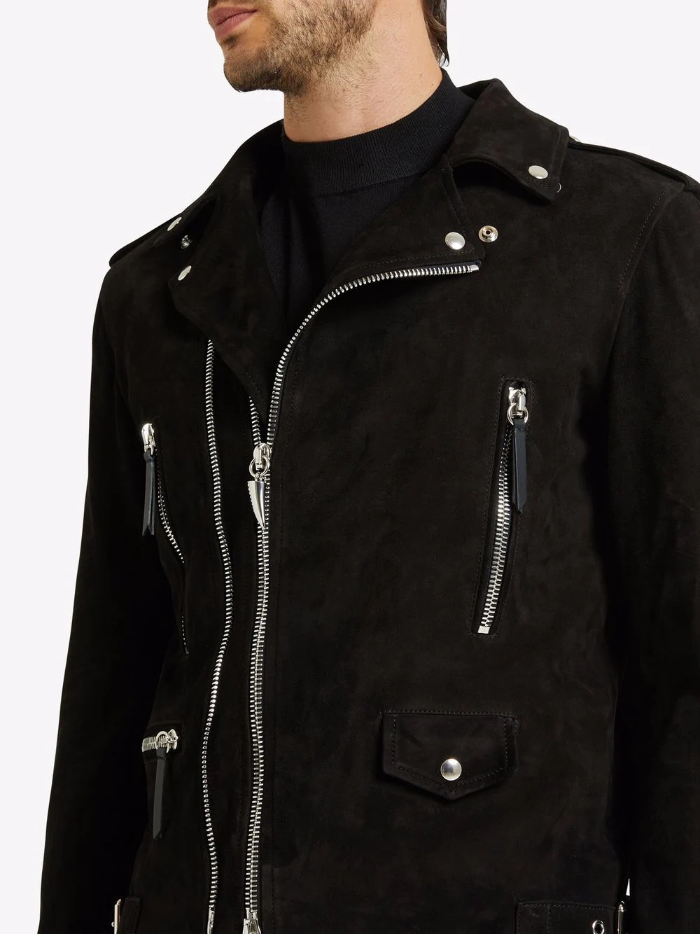 suede biker jacket - 5