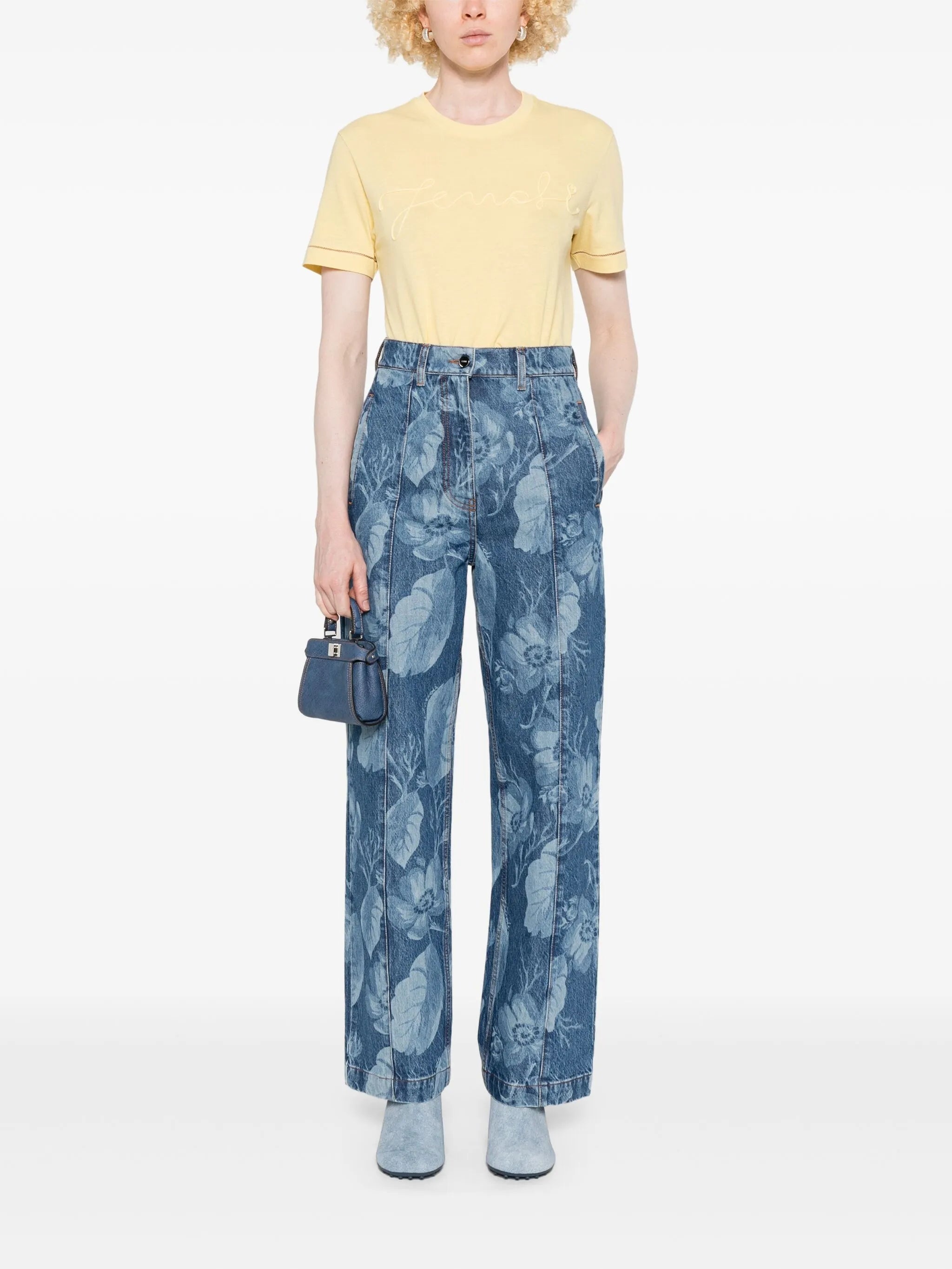 Fendi Logo-embroidered T-shirt - 5