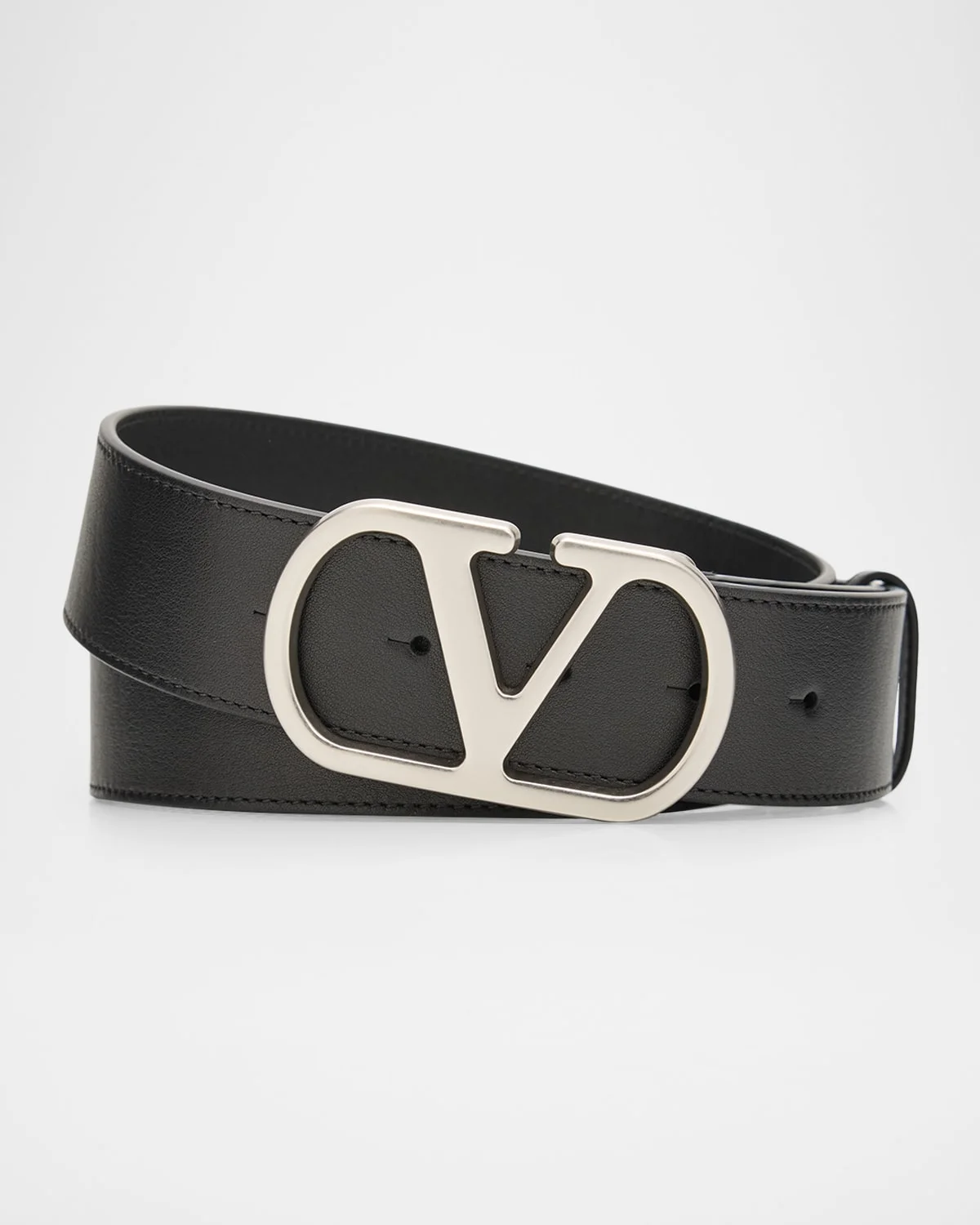 Men's Leather VLogo Belt - 1