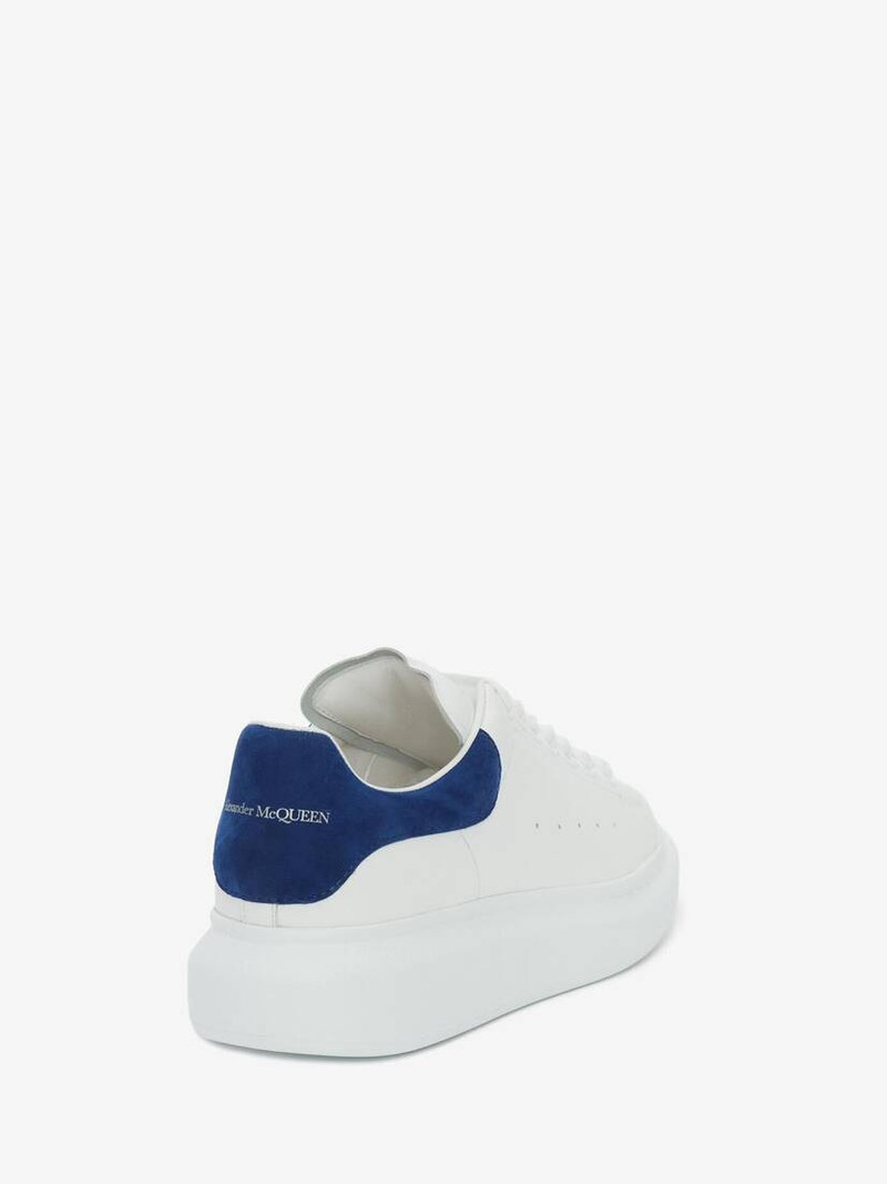 Alexander McQueen Women's Oversized Sneaker in White/paris Blue outlook