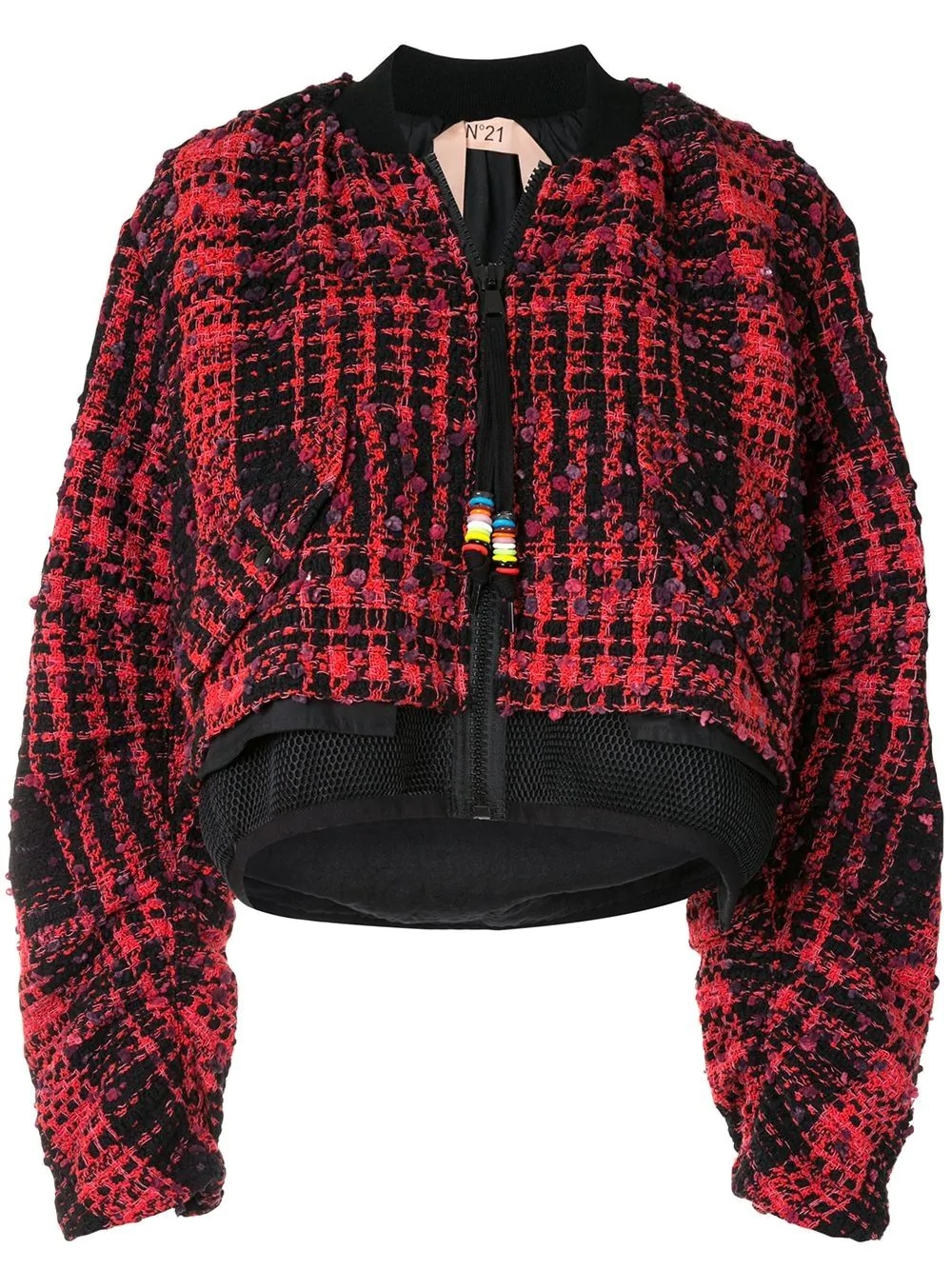 tweed bomber jacket - 1