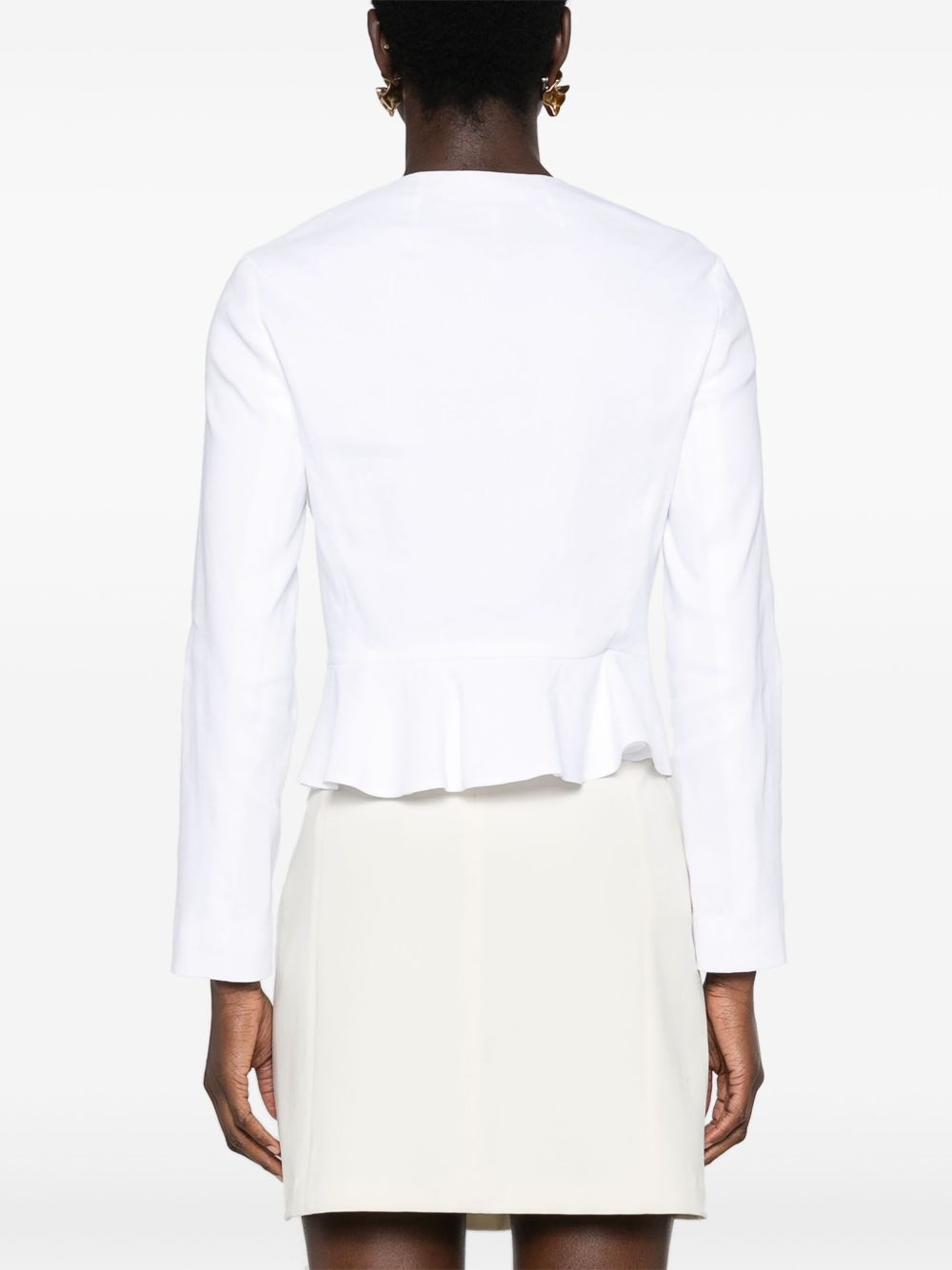 peplum-hem cropped jacket - 4