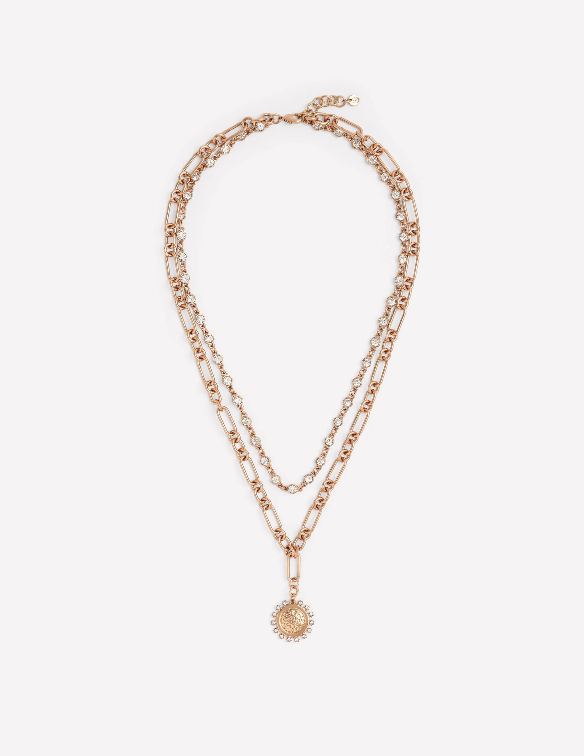 Metal Jewel Delicate Necklace-Gold - 1