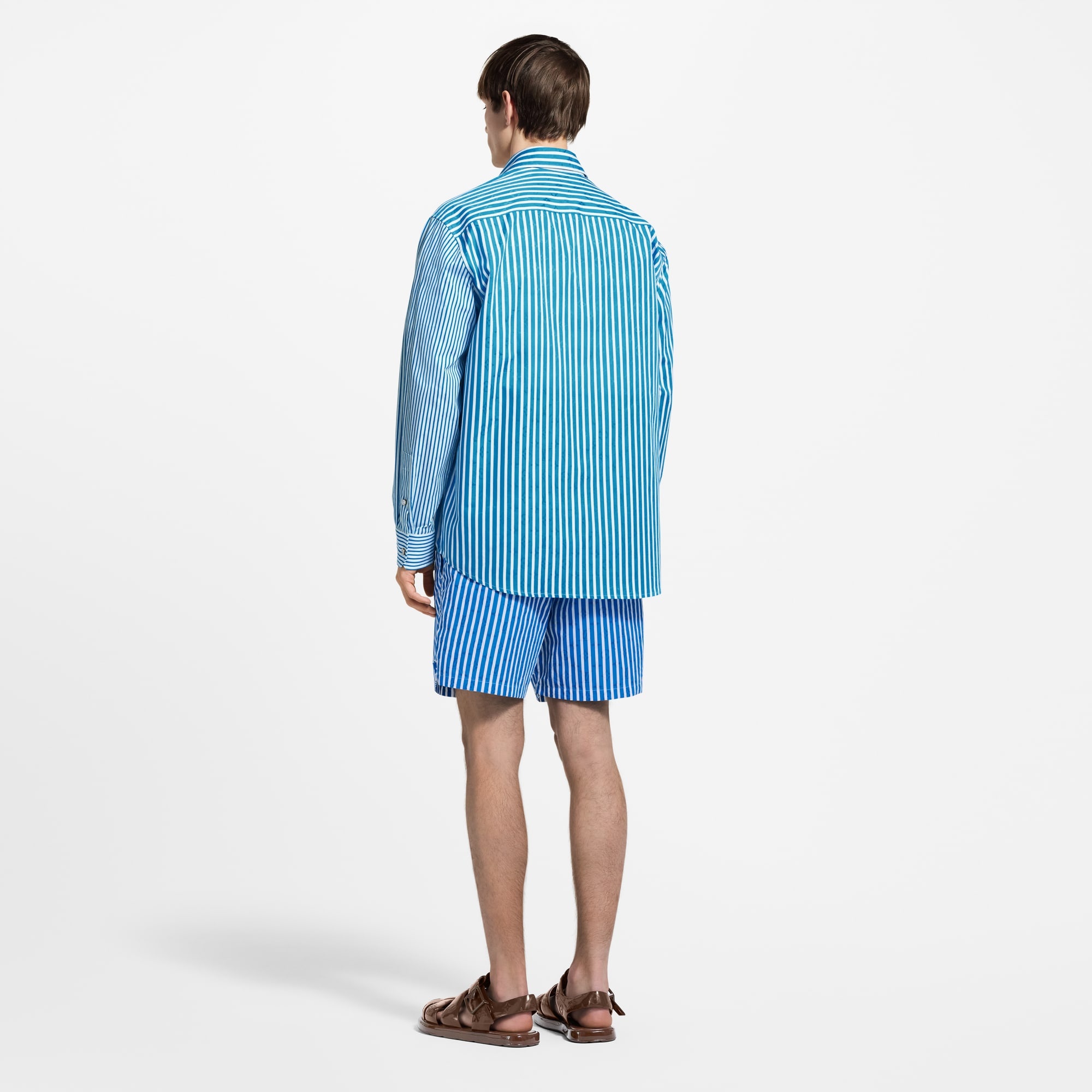 Monogram Striped Swim Shorts - 3