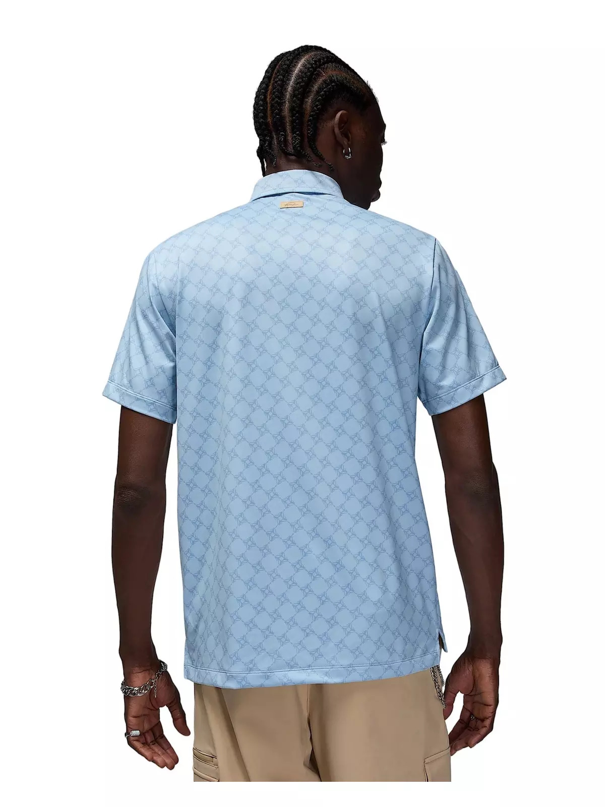 Men's Sport Printed Golf Polo-Light Blue - 2