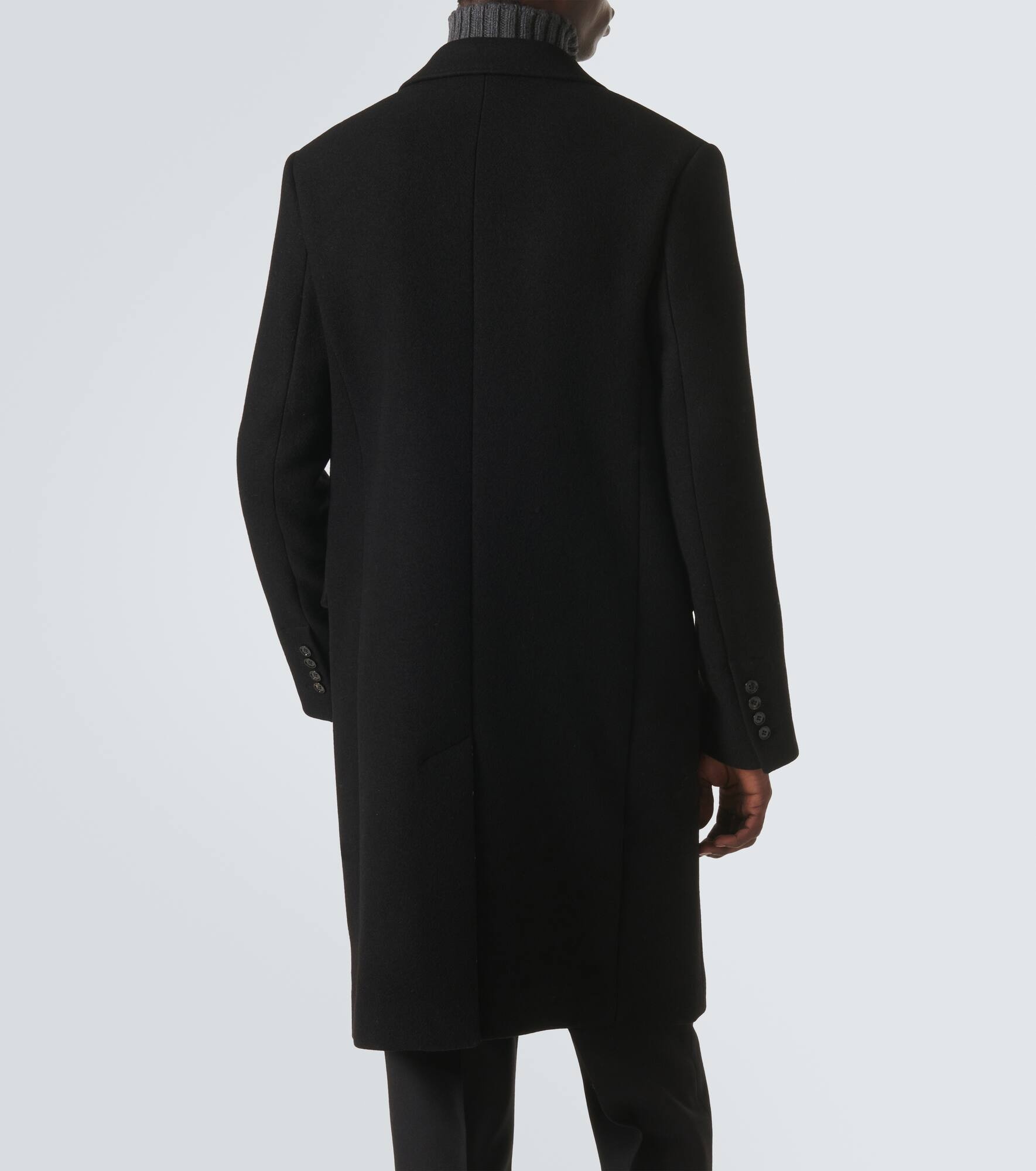 Single-breasted wool coat - 4