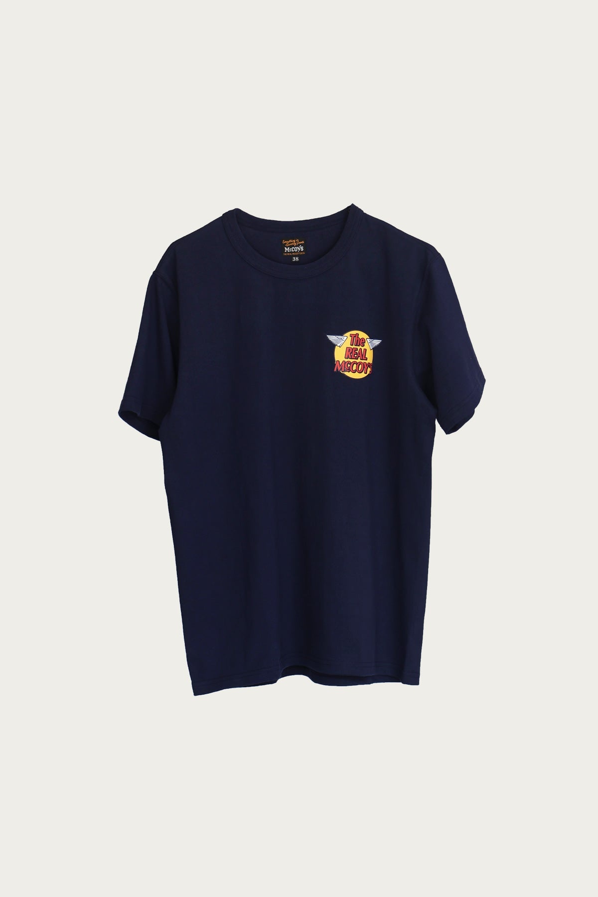 The Real McCoy's Logo Tee - Navy - 1