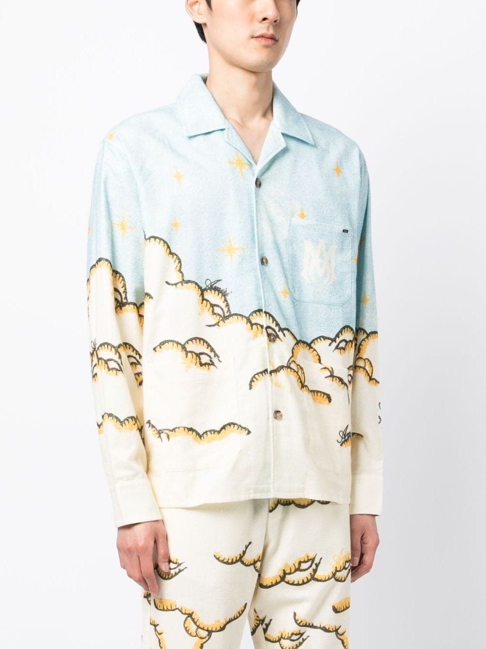 Sunscape-print cotton shirt - 3