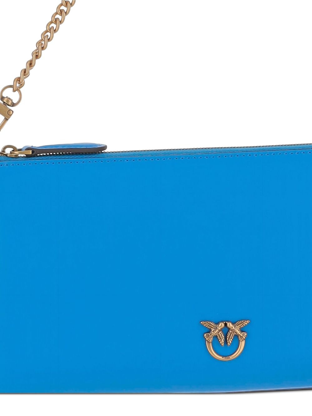 chain-strap leather clutch - 3