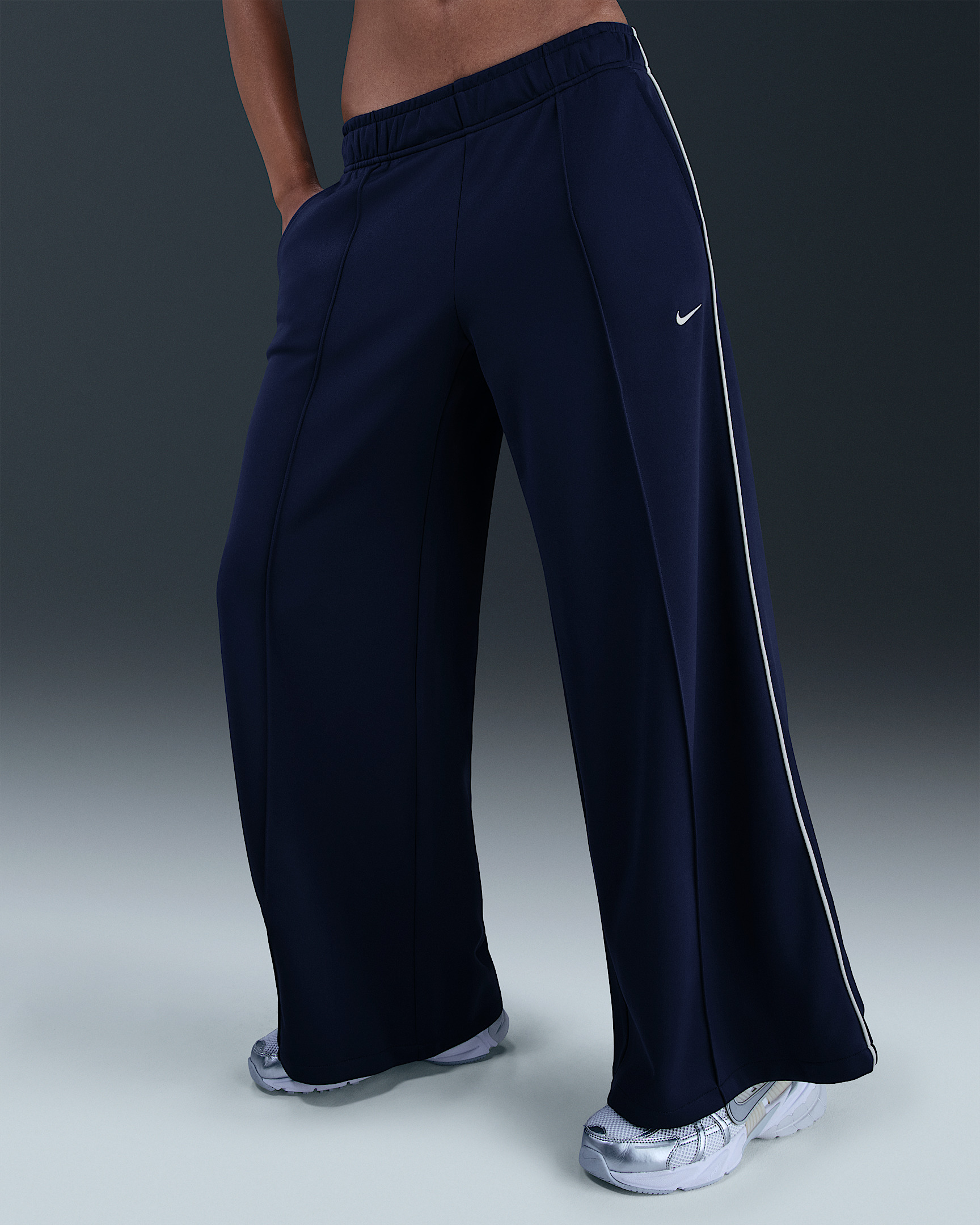 Nike Sportswear Women's Mid-Rise Wide-Leg Track Pants - 2