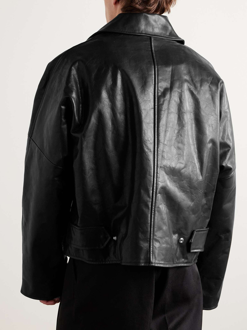 Cache Cropped Leather Jacket 4