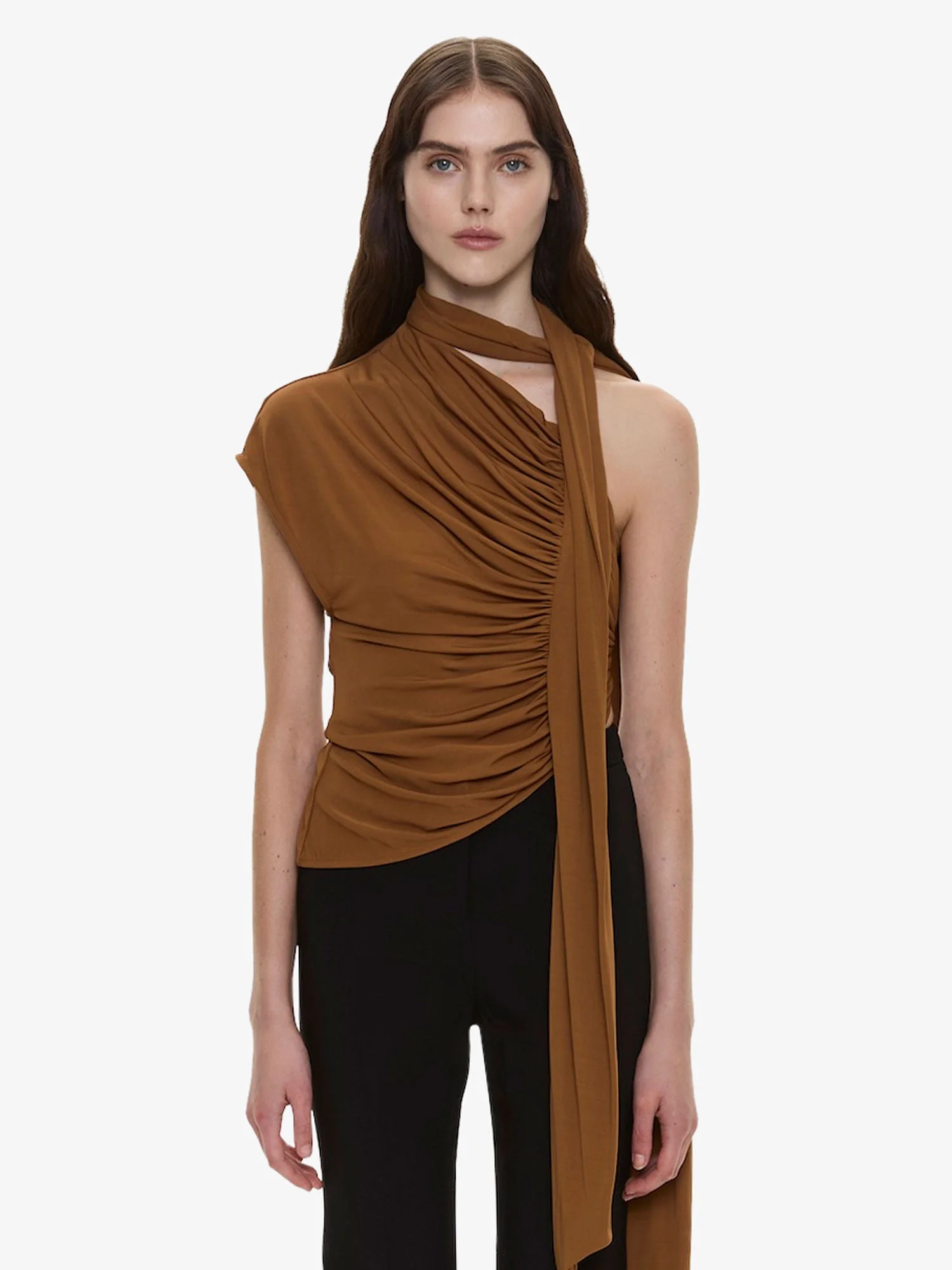Vienna Jersey Scarf Top - 1