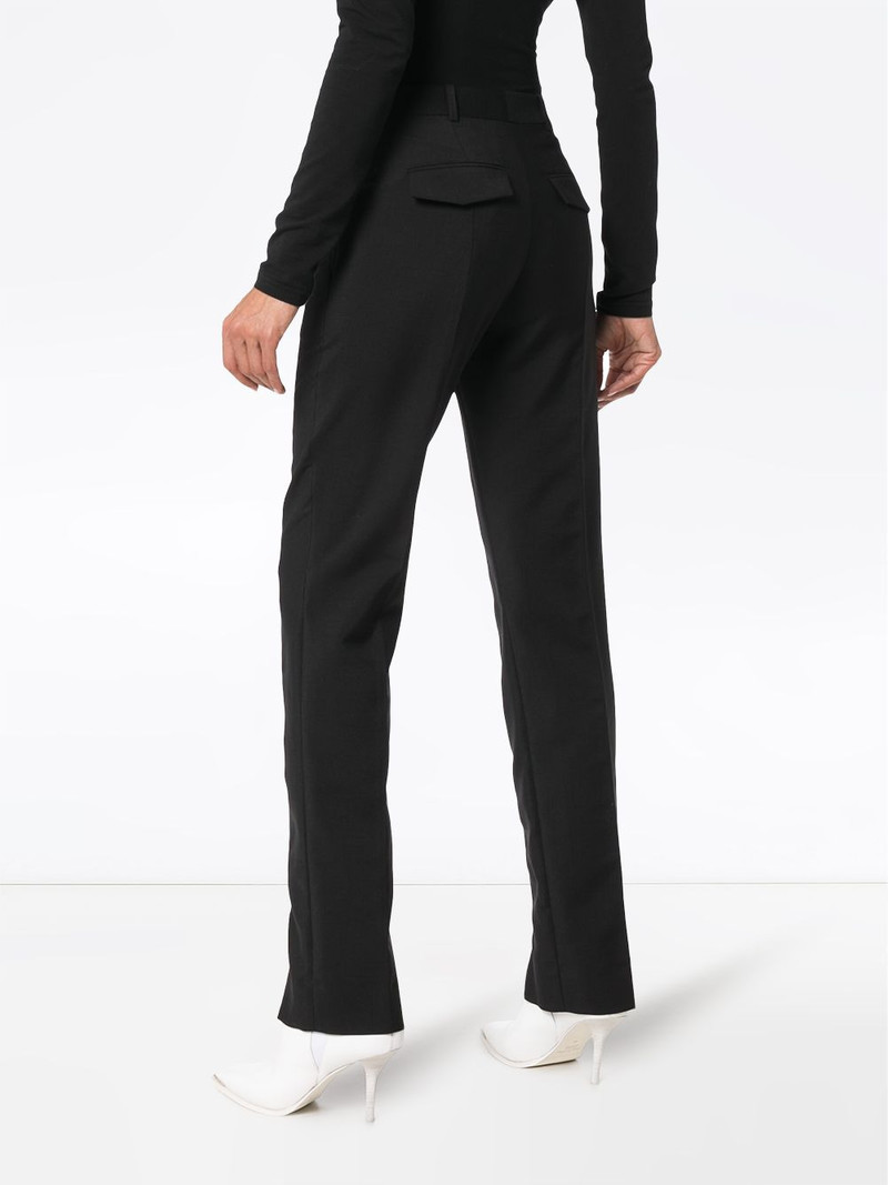 zip front detailed trousers 4