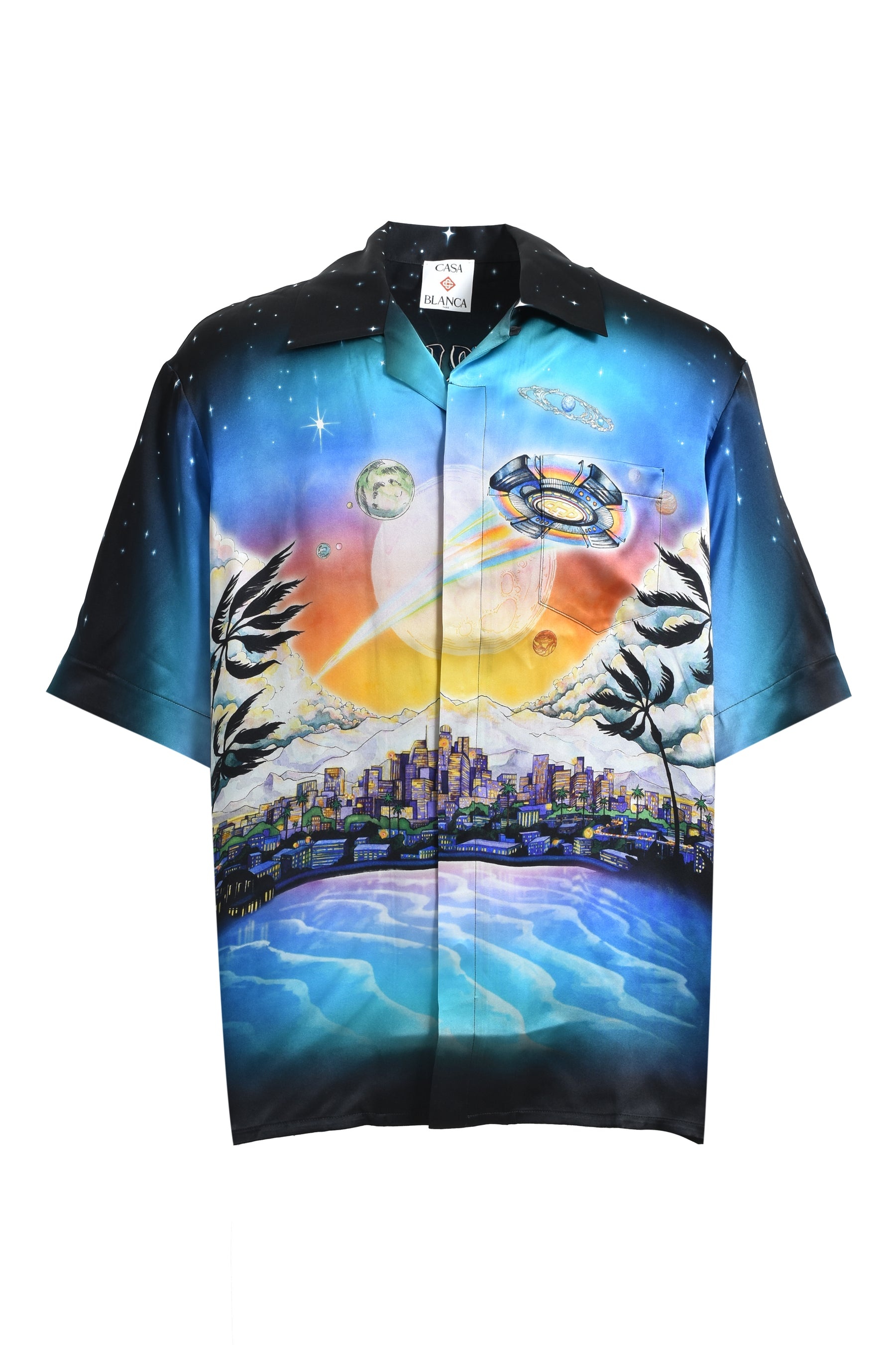 SHORT SLEEVE CUBAN COLLAR SHIRT / BLK - 5