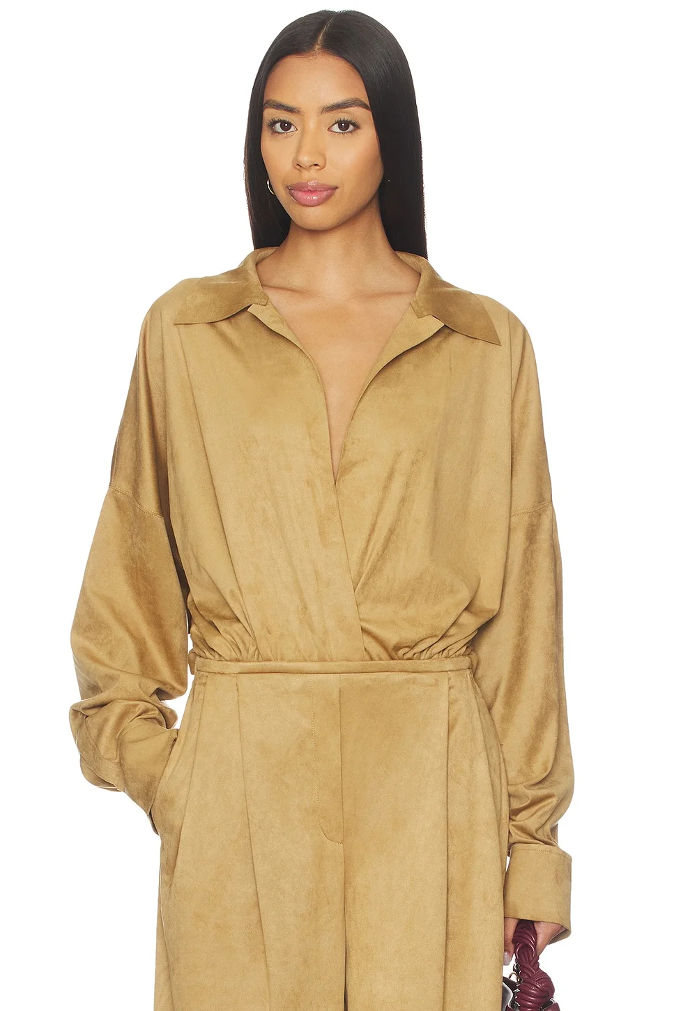Super Oversized Boyfriend Shirt Bodysuit - 1