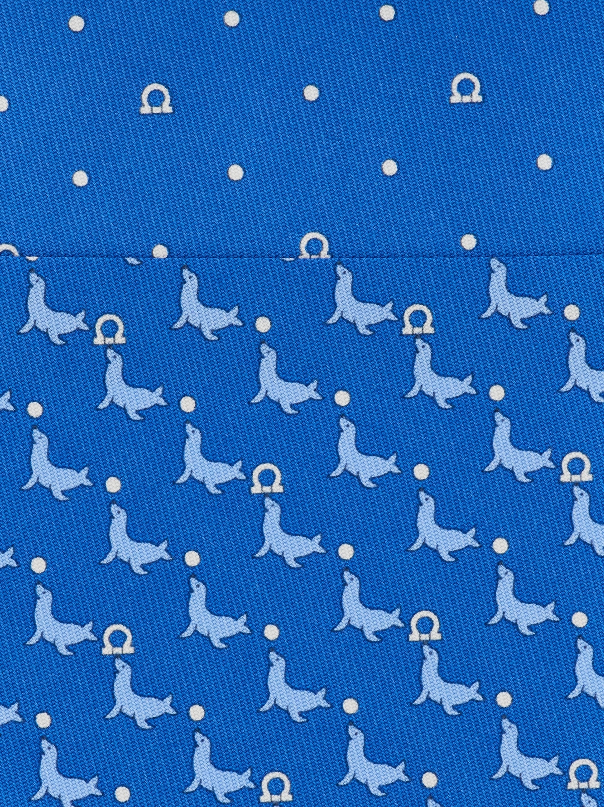 Seal print silk tie - 2