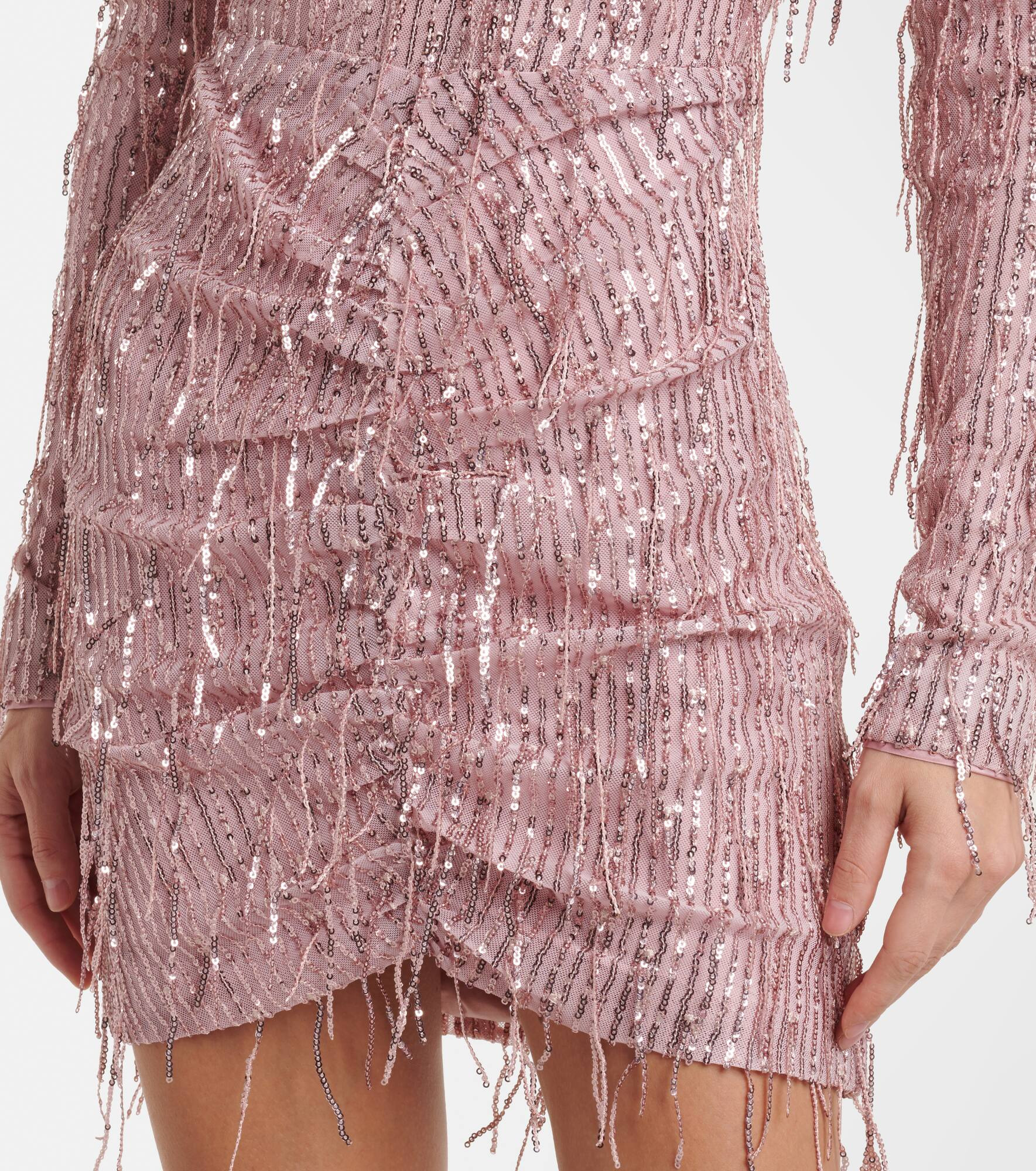 Fringed ruched lurex® cocktail dress - 5