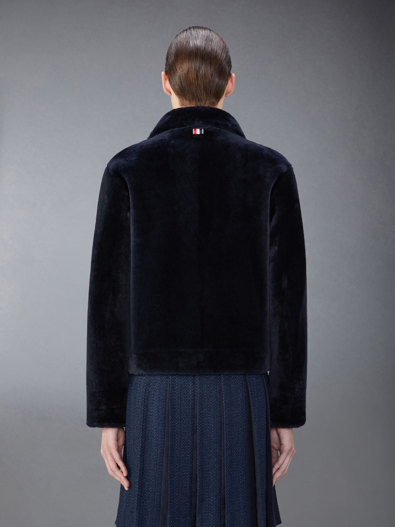 Thom Browne Sherling Zip up Jacket outlook