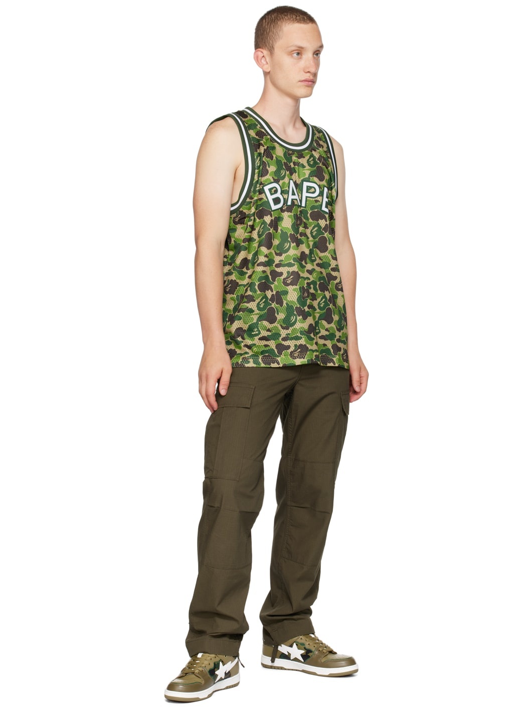 Green ABC Camo Tank Top - 4