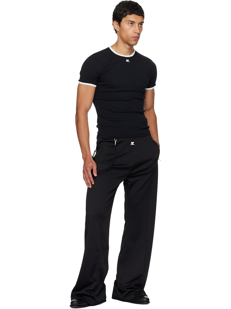 courrèges Black Signature Contrast T-shirt outlook