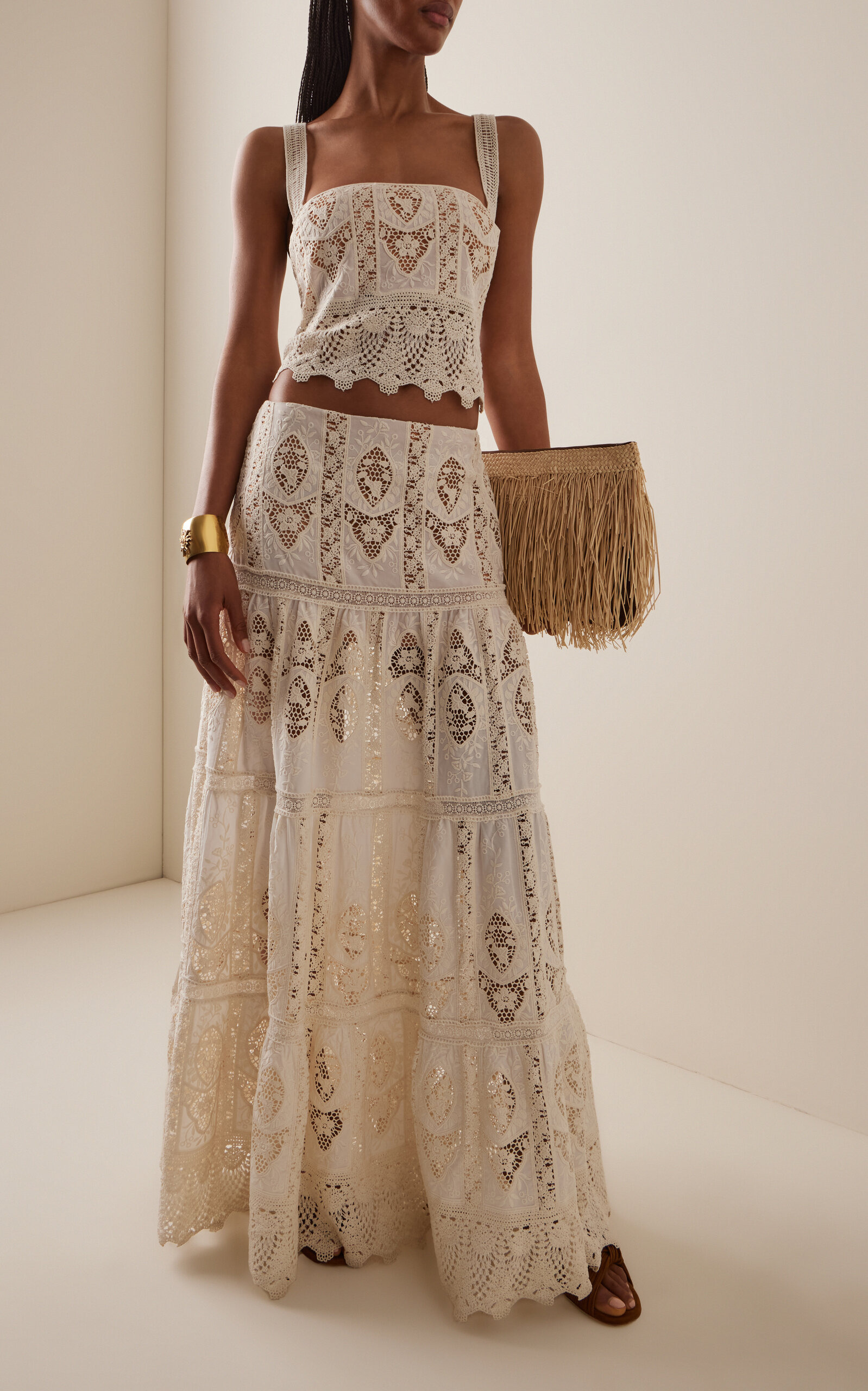 Highlighted Fields Maxi Skirt ivory - 2