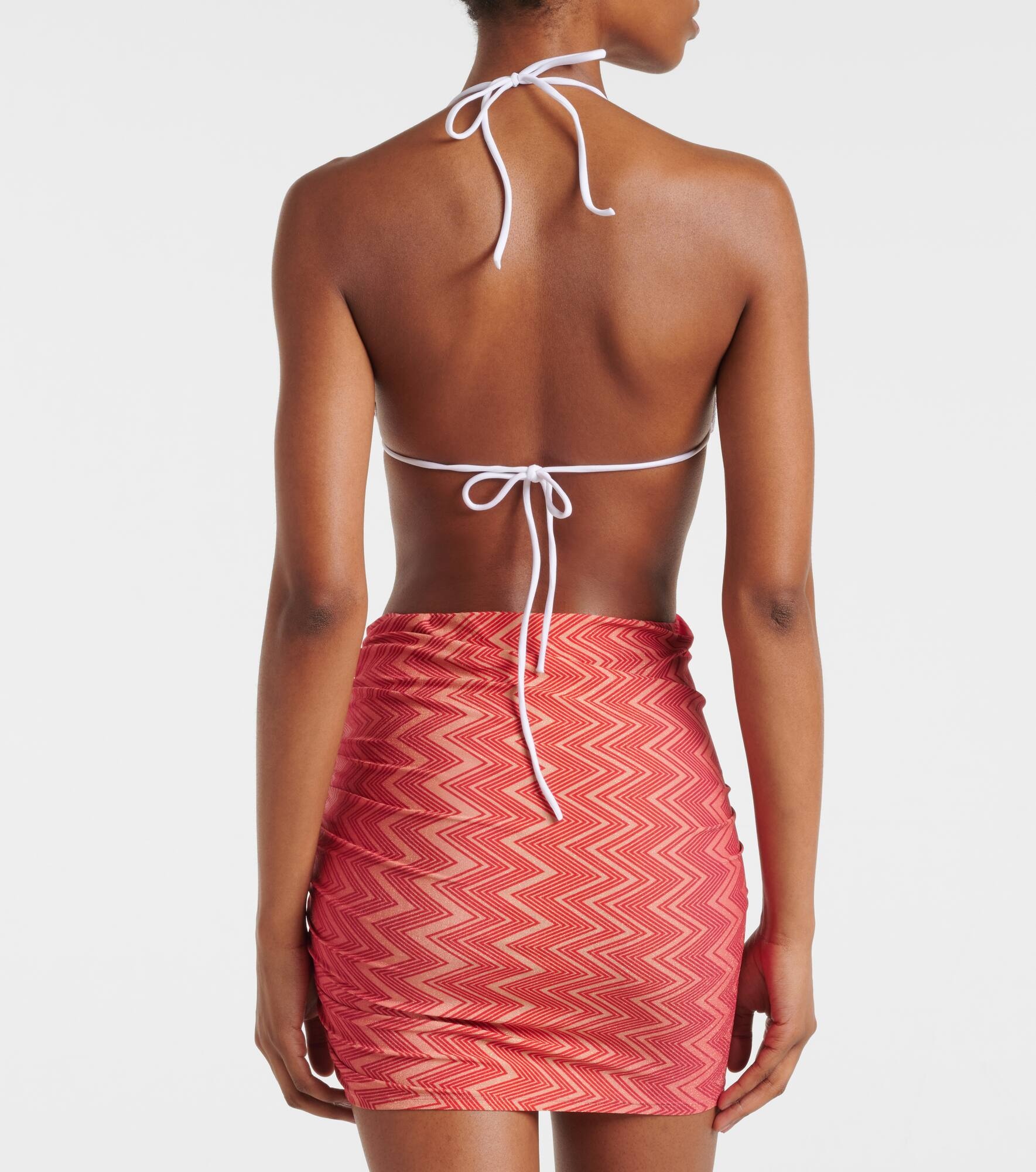 Zigzag lamé miniskirt - 3