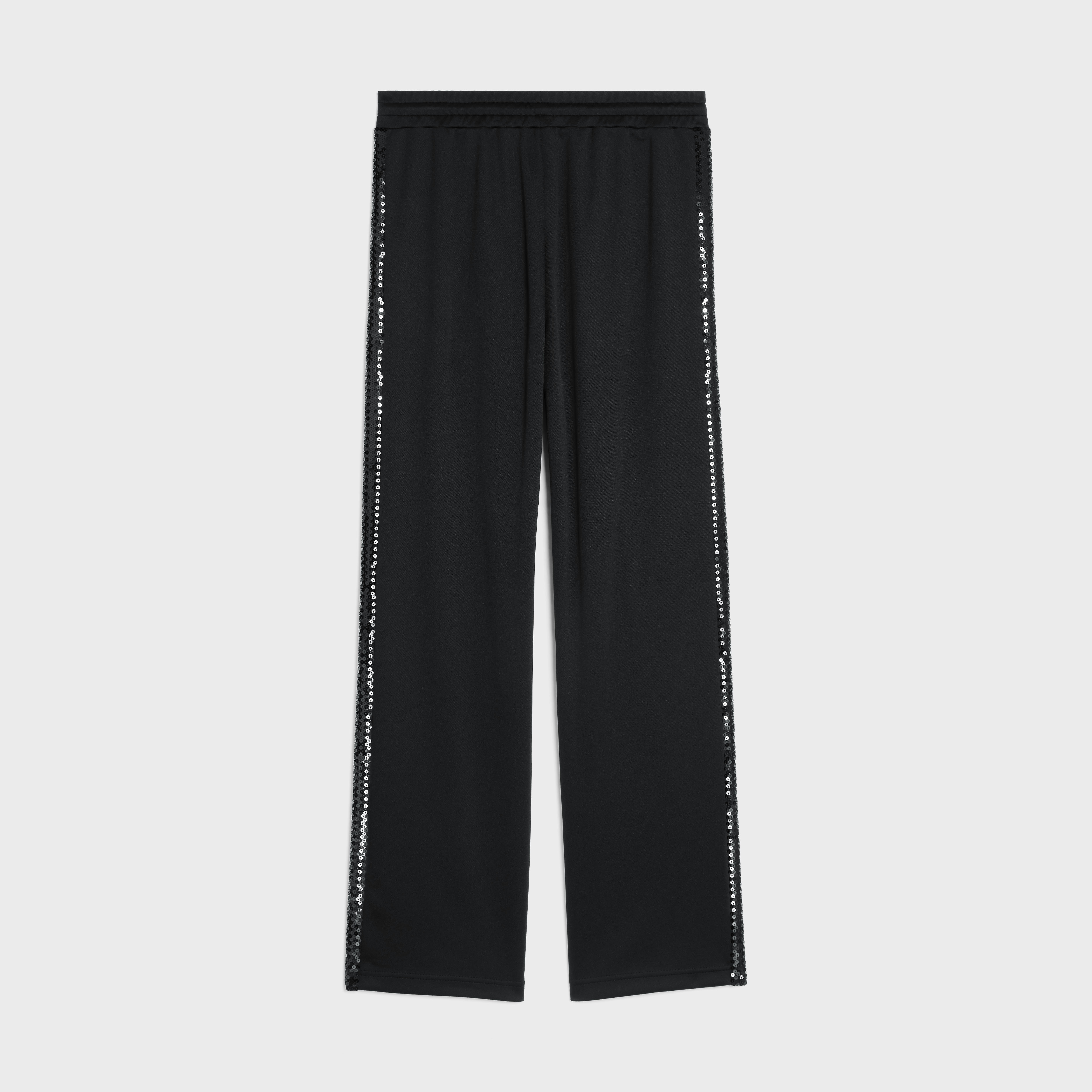 TRACK PANTS IN DOUBLE FACE JERSEY WITH EMBROIDERED BAND - 2