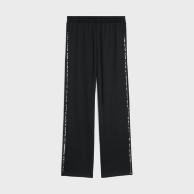 CELINE TRACK PANTS IN DOUBLE FACE JERSEY WITH EMBROIDERED BAND outlook
