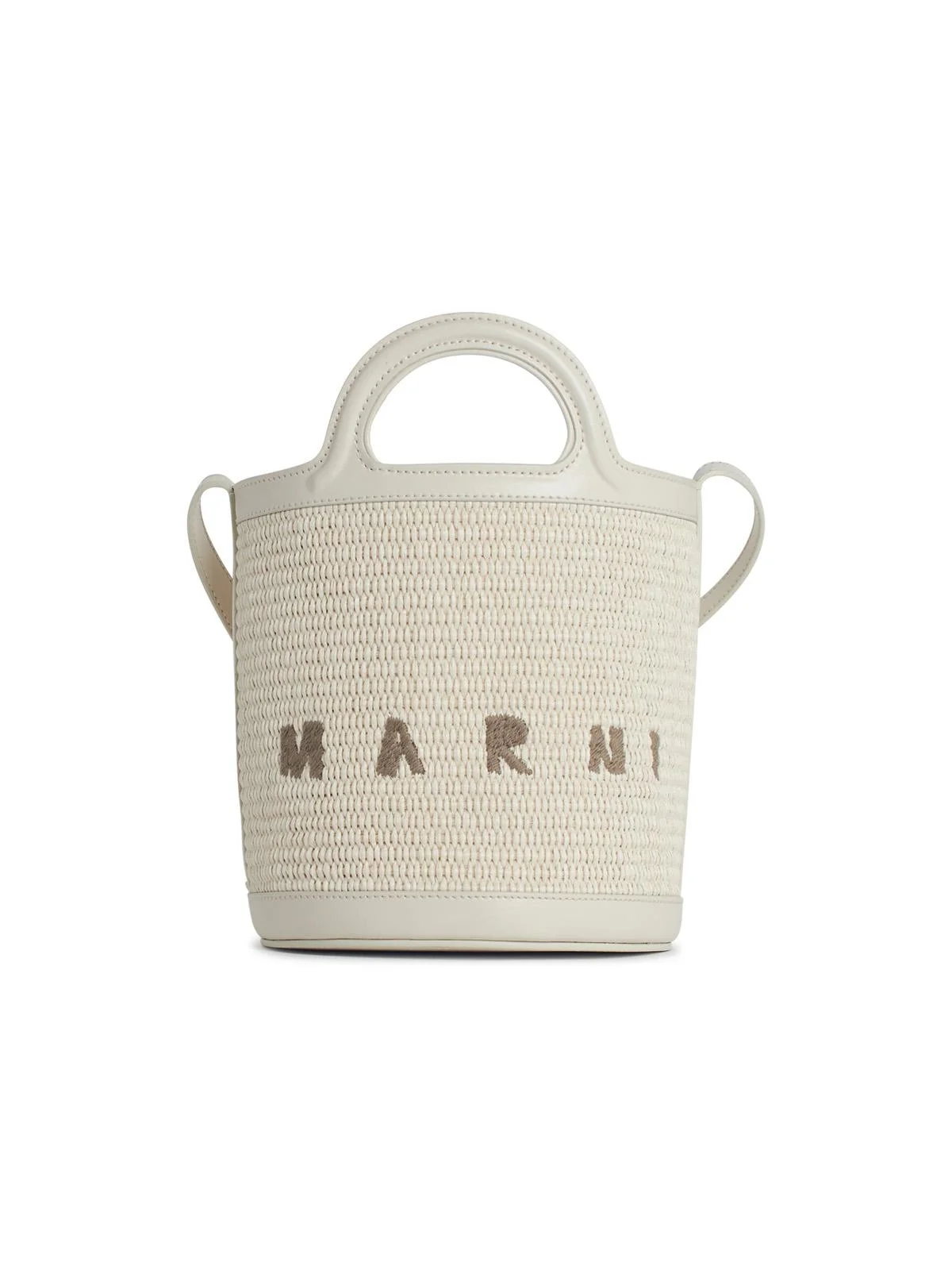 Marni 'Tropicalia' White Leather Blend Bag Women - 1