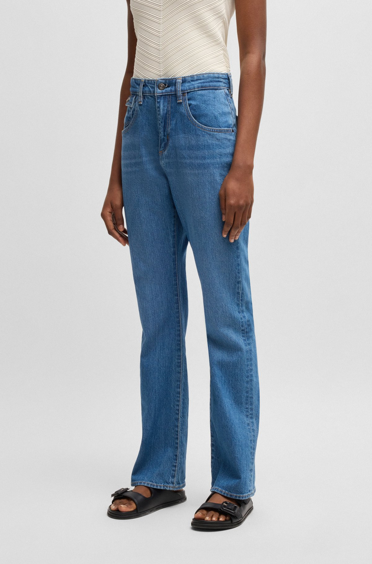 BOOTCUT JEANS IN BLUE COMFORT-STRETCH DENIM - 2
