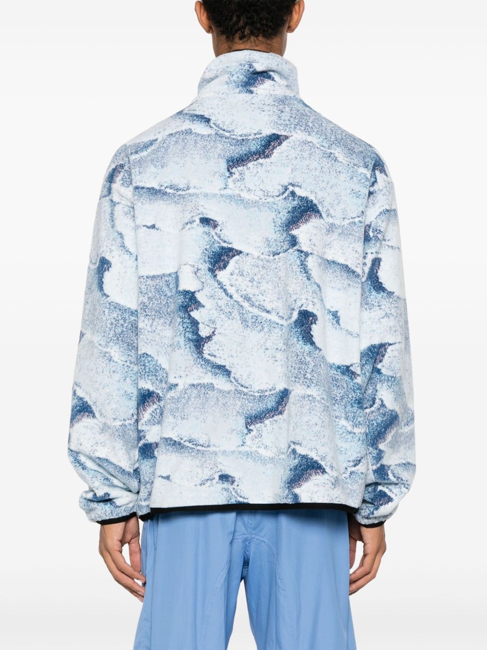Salt abstract-print zip-up jacket - 4