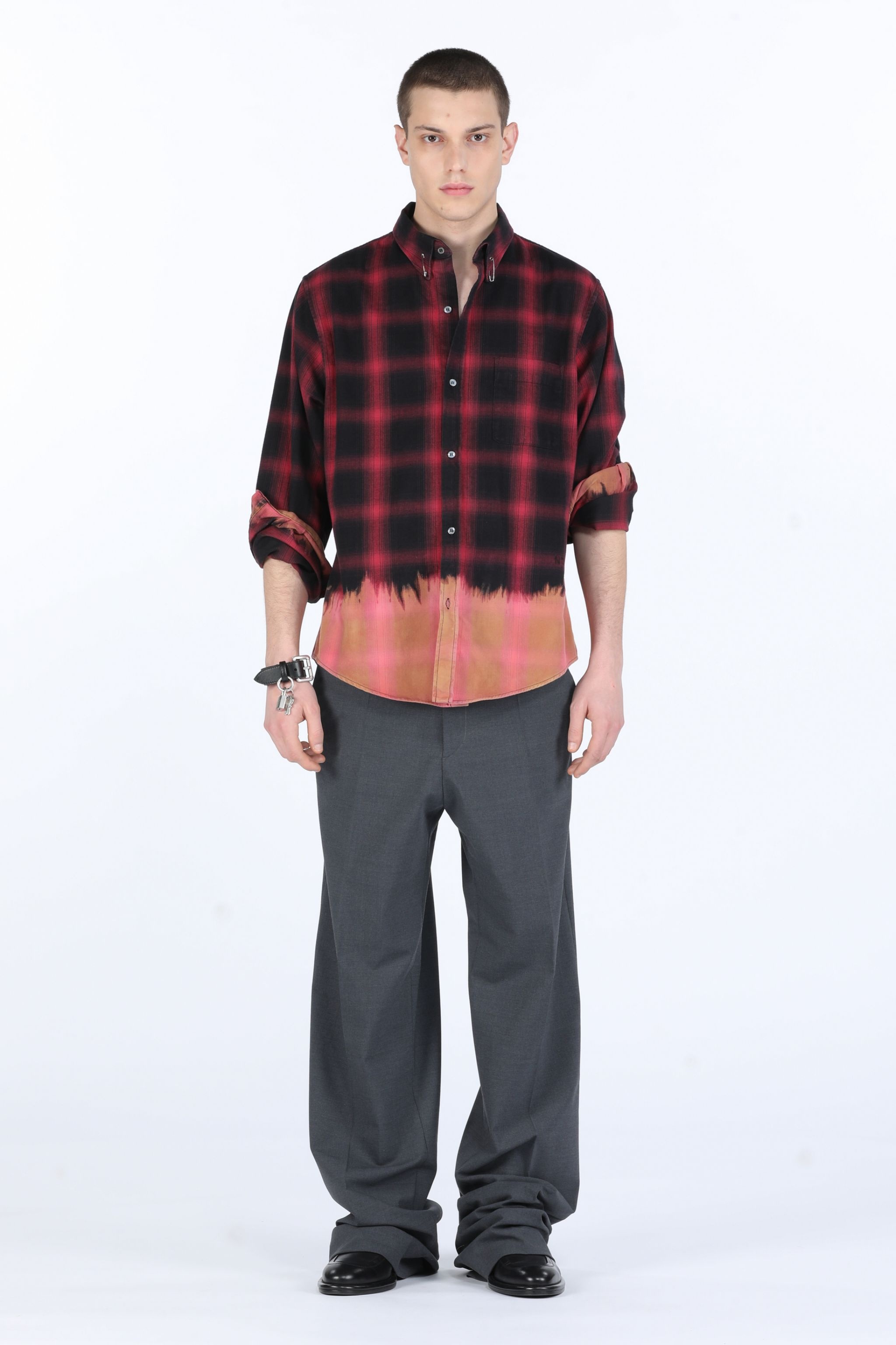 TIE-DYE CHECKED SHIRT - 4